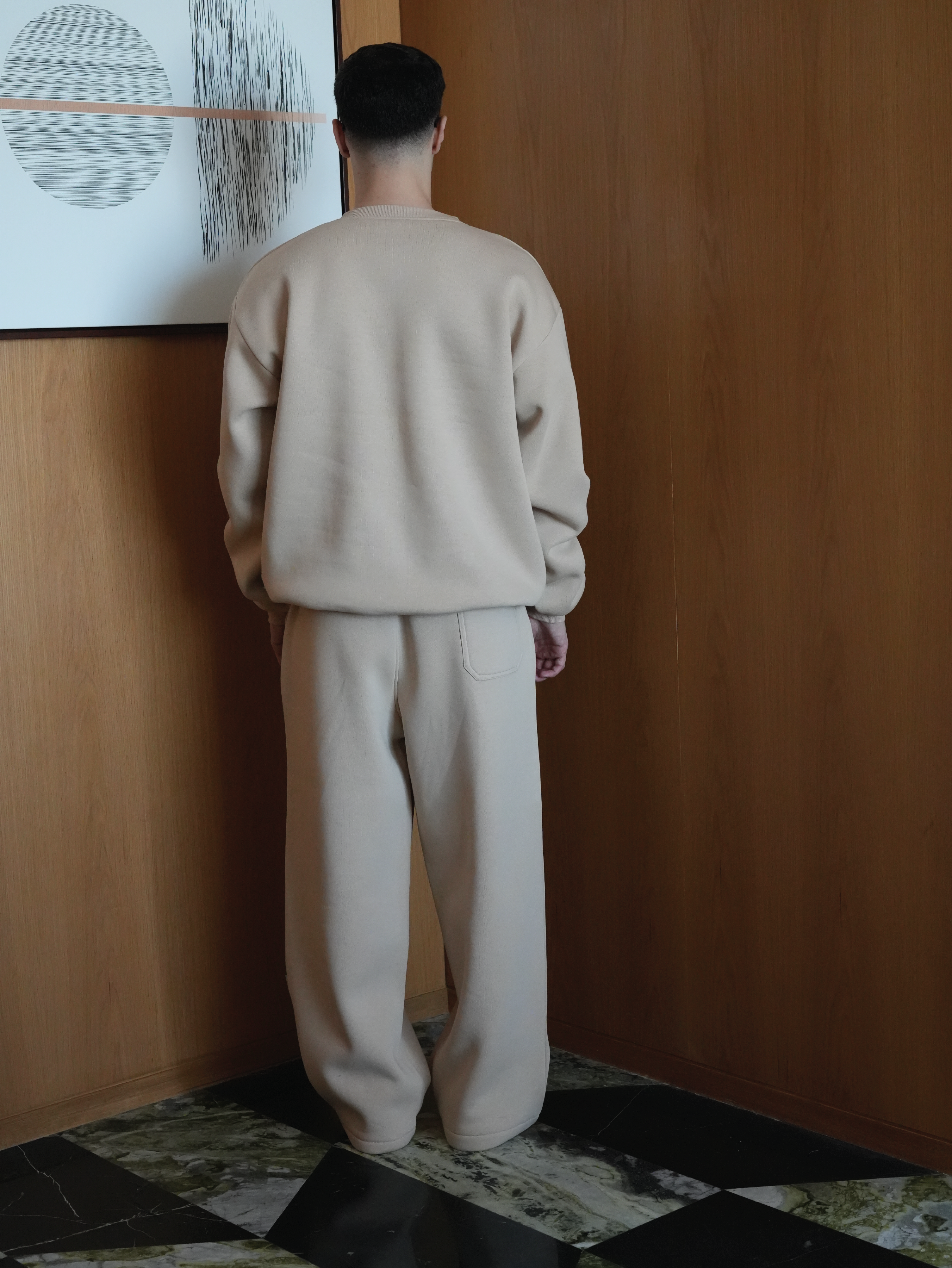 Beige Daily Sweatshirt