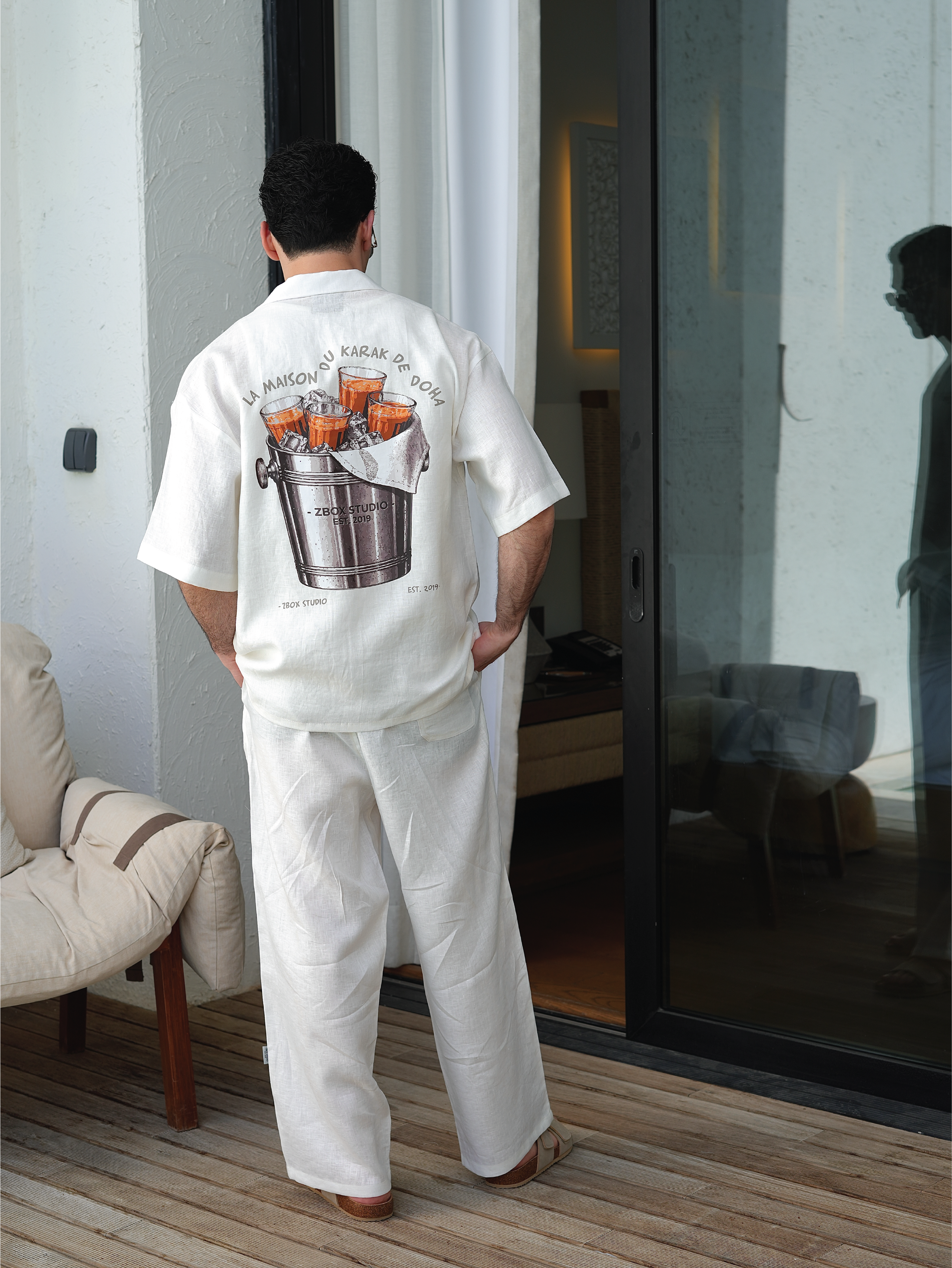 La Maison Du Karak Linen Camp Collar Shirt