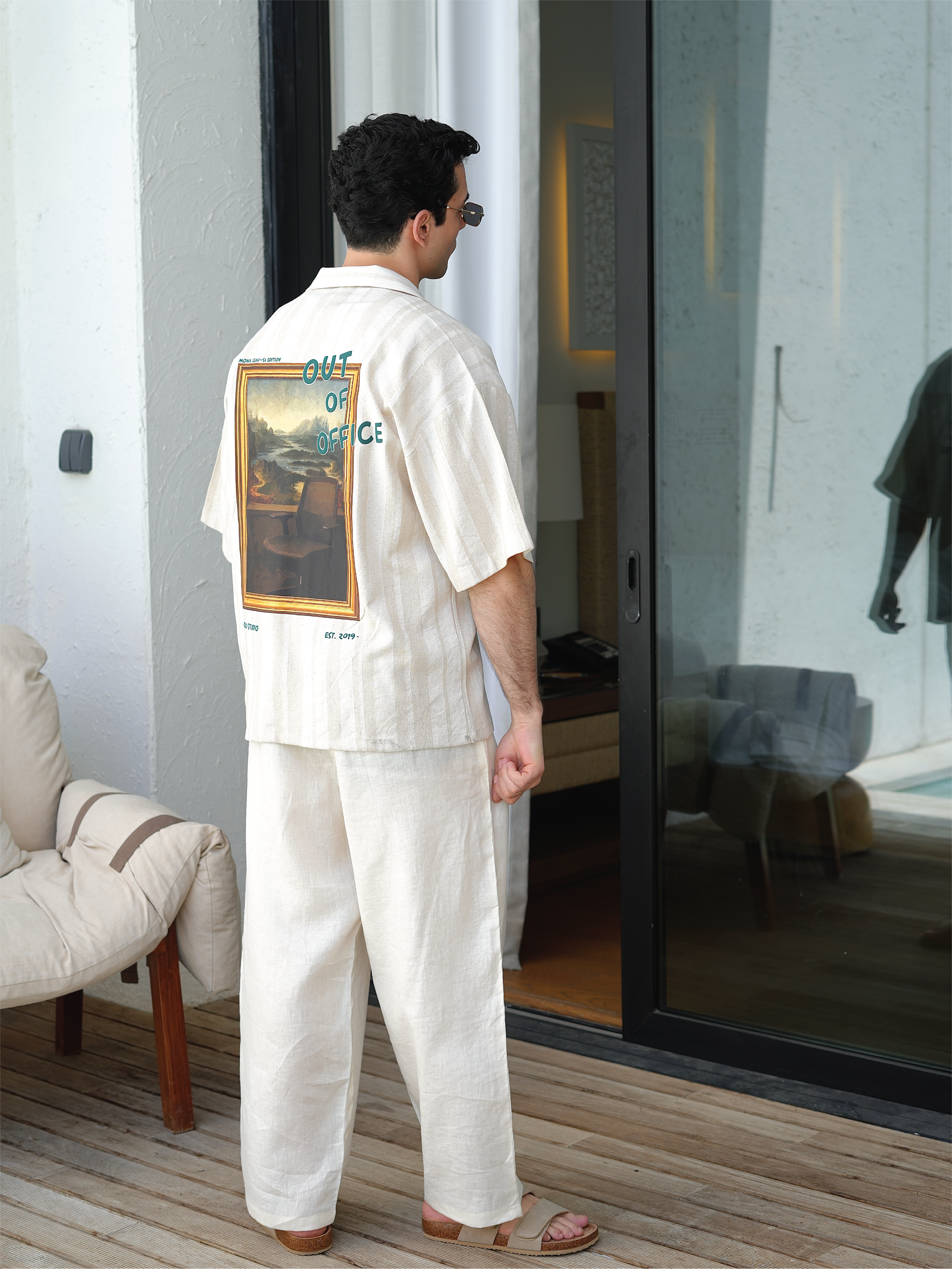Mona Leav-sa Edition Linen Camp Collar Shirt