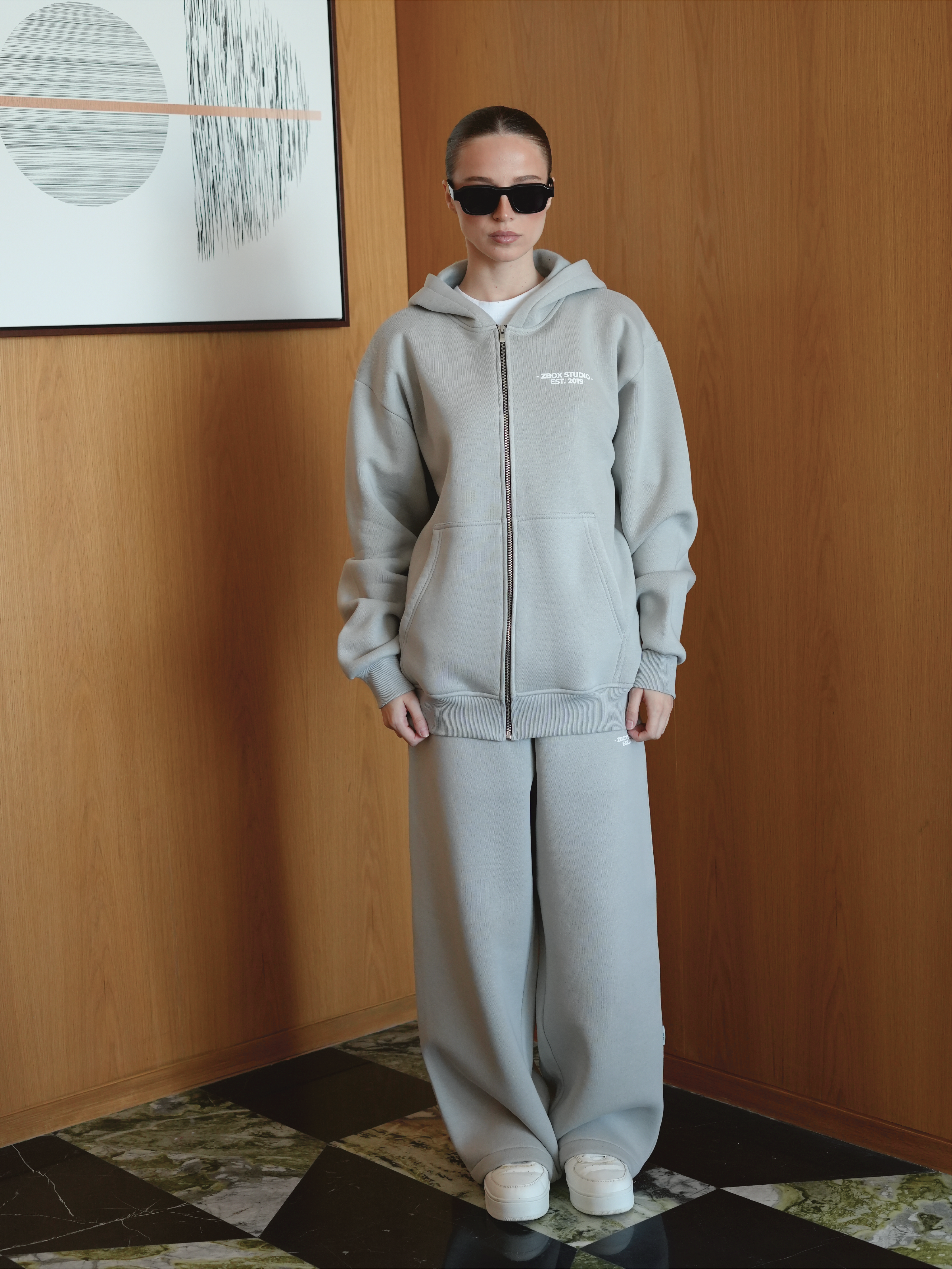 Light Grey Zip Hoodie