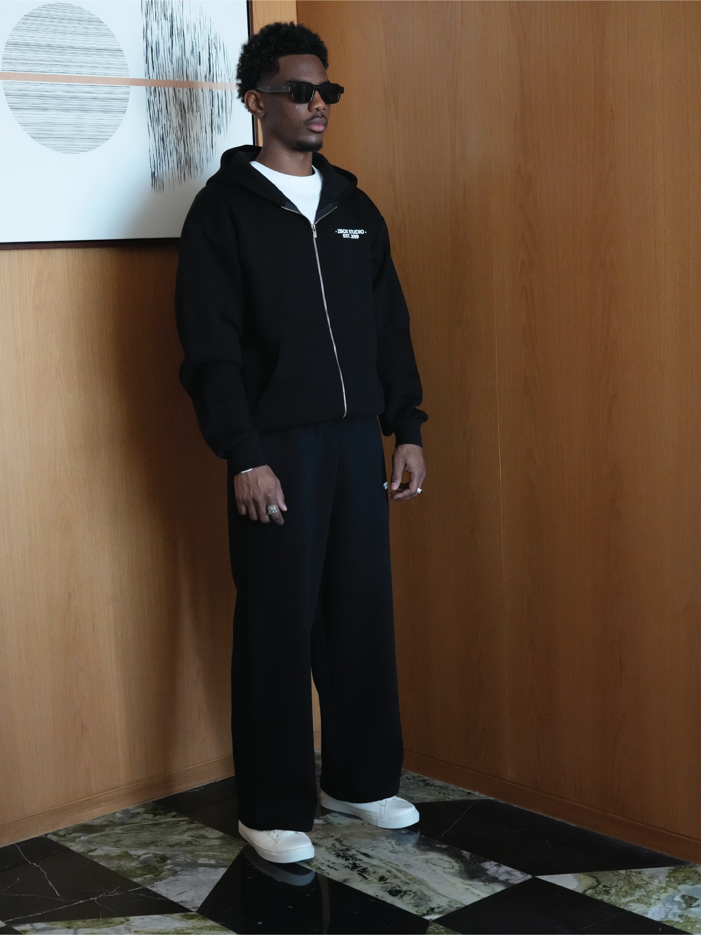 Black Zip Hoodie