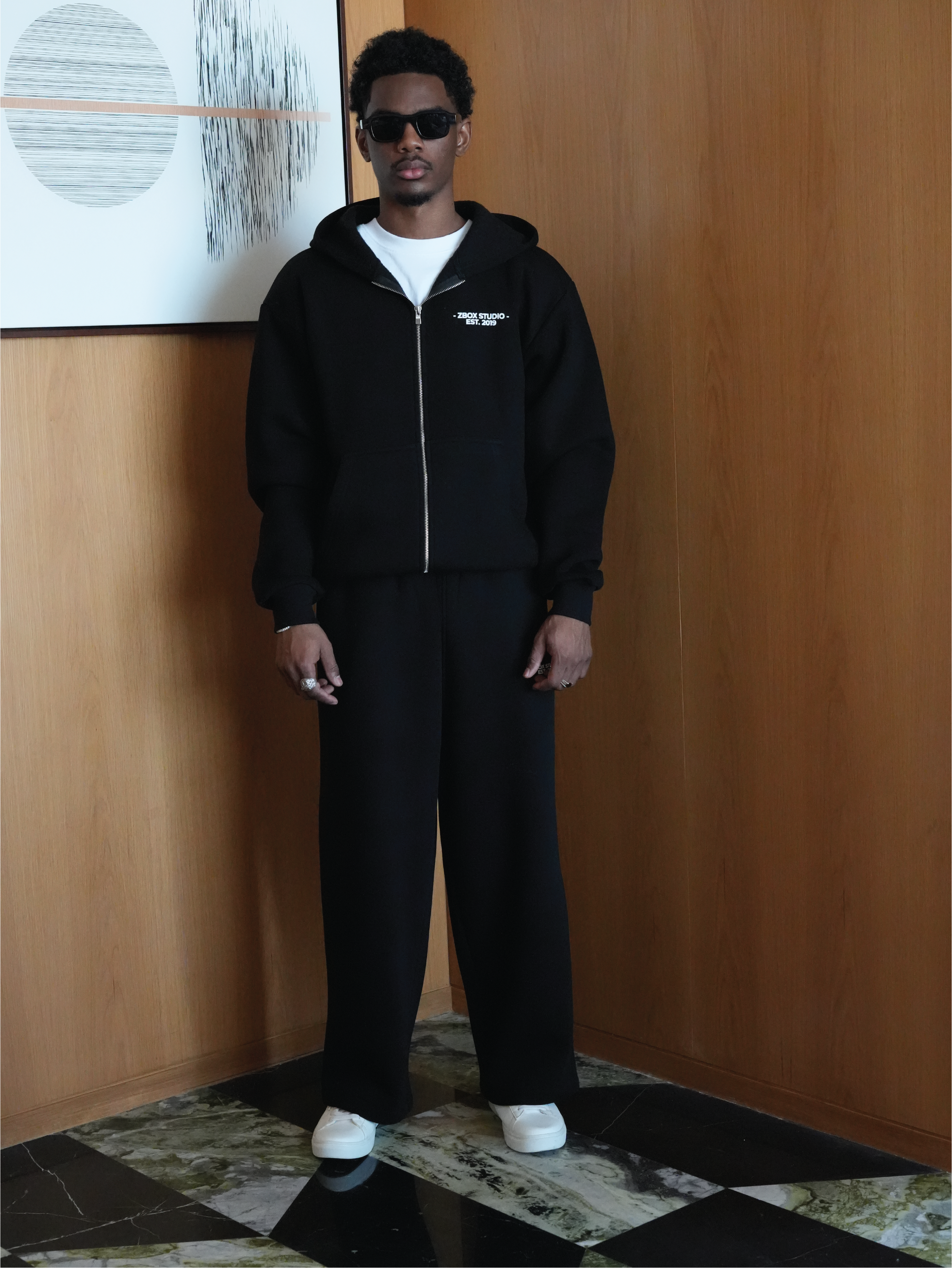 Black Zip Hoodie