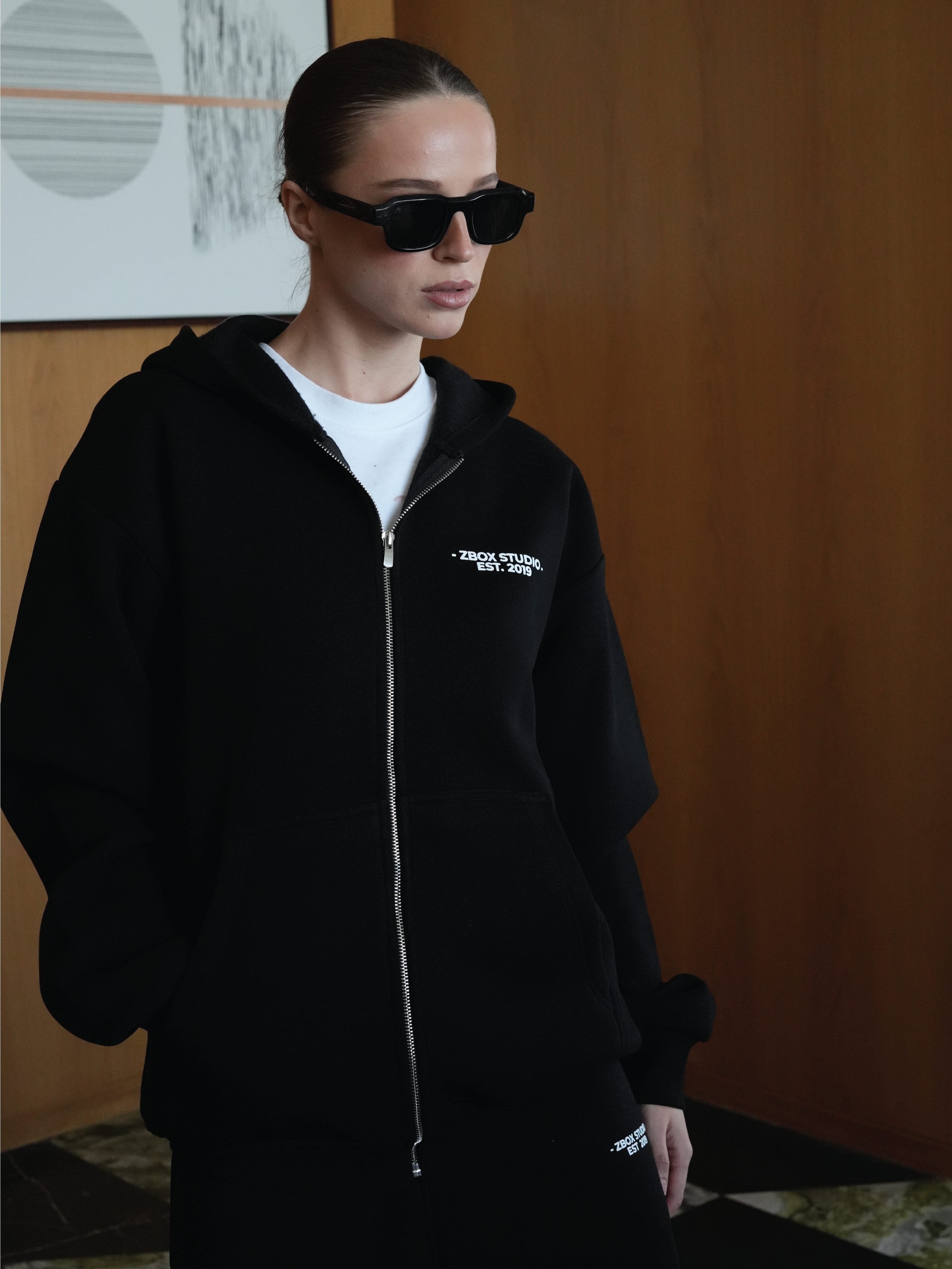 Black Zip Hoodie