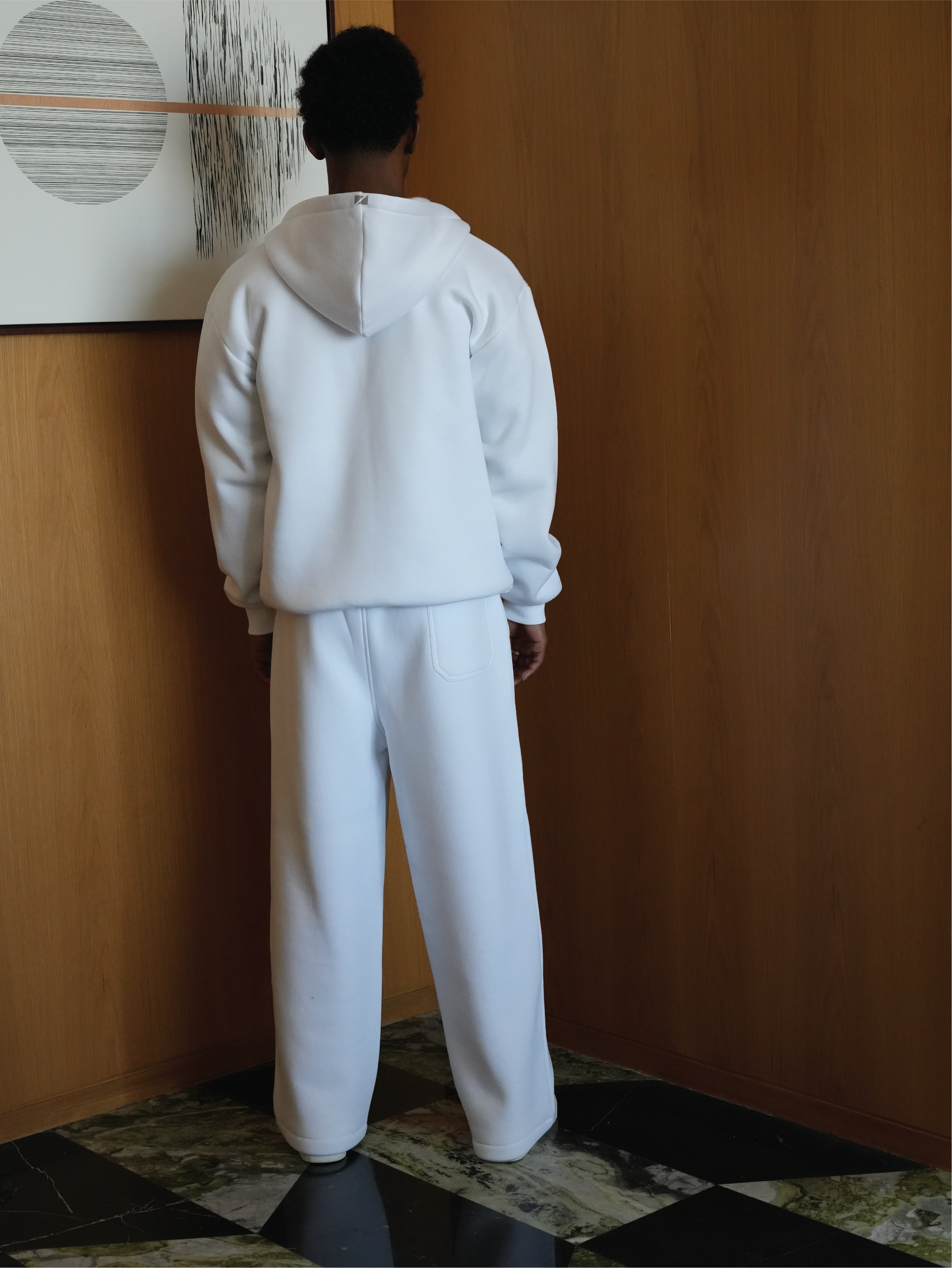 White Zip Hoodie