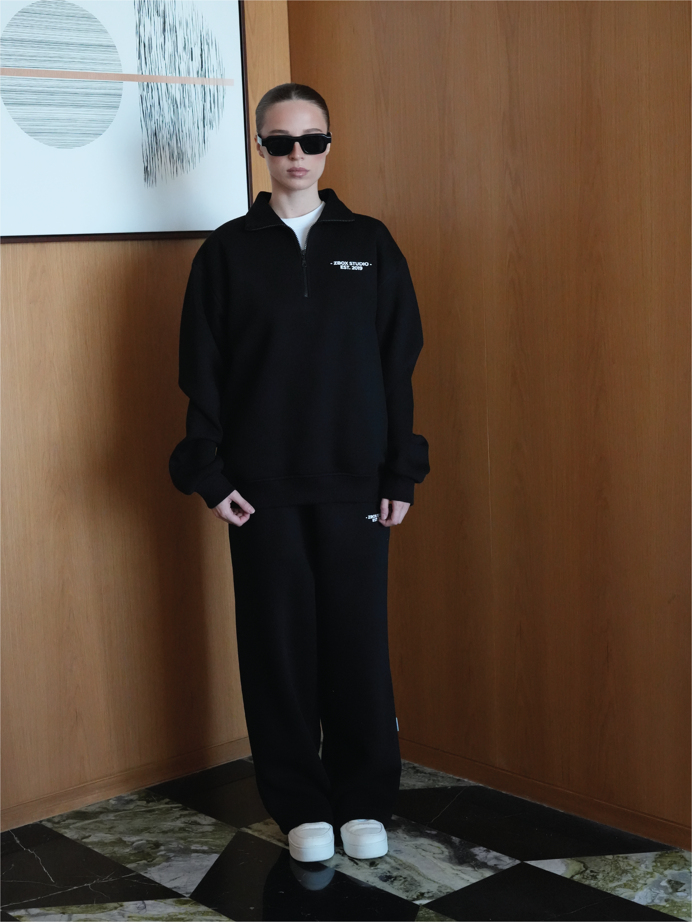 Black Half Zip Sweatshirt