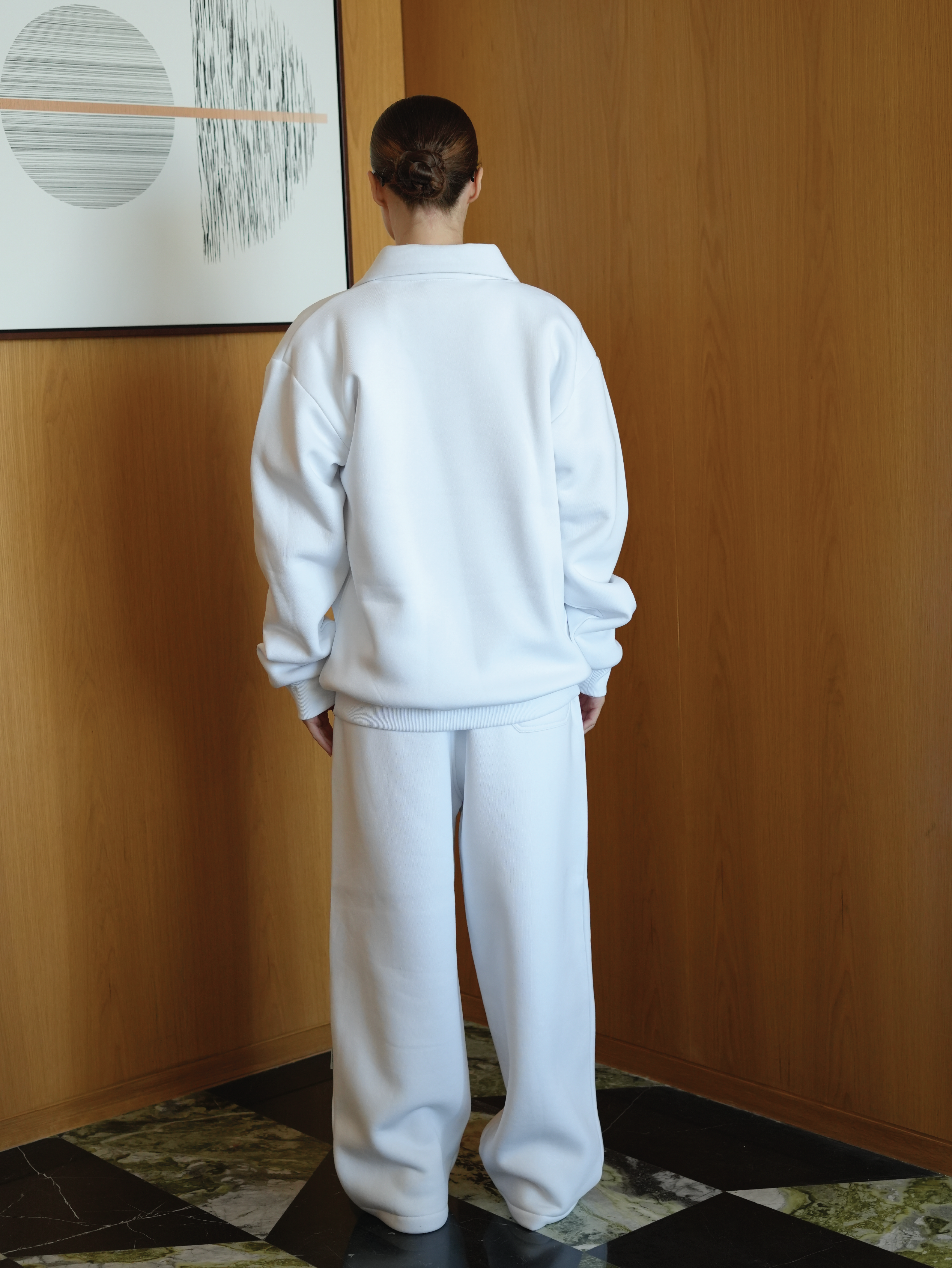 White Half Zip Sweatshirt