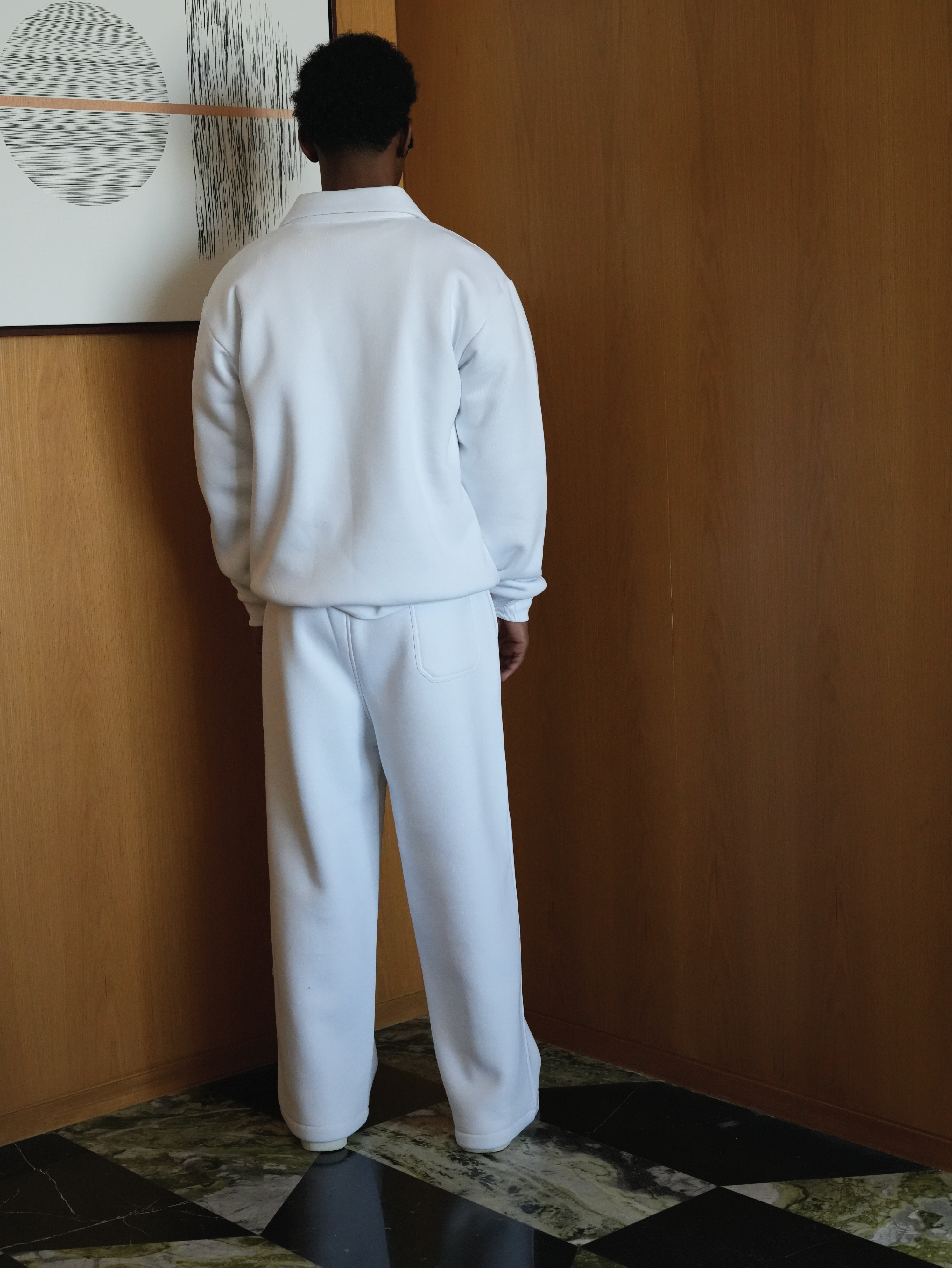 White Half Zip Sweatshirt
