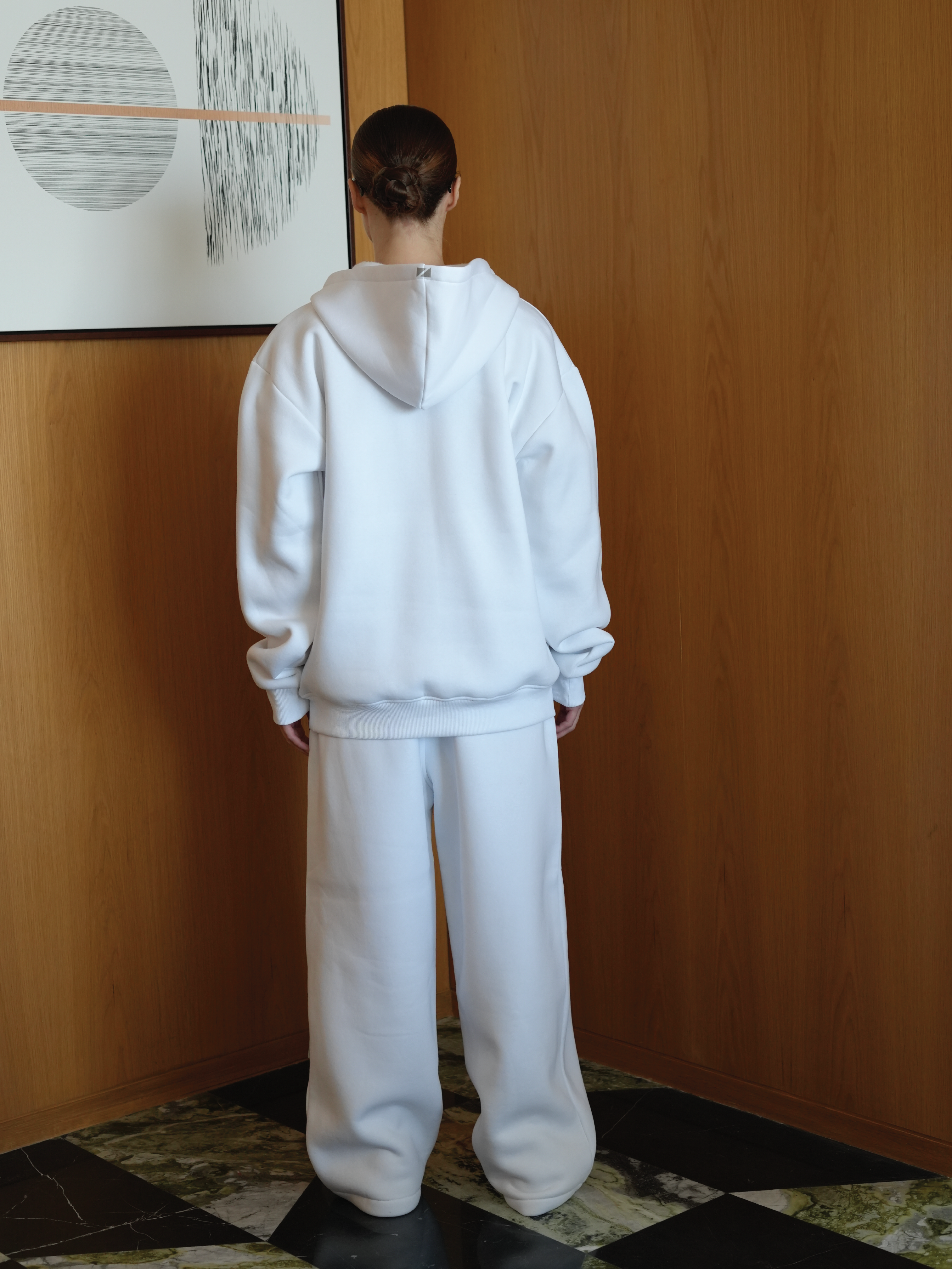 White Zip Hoodie