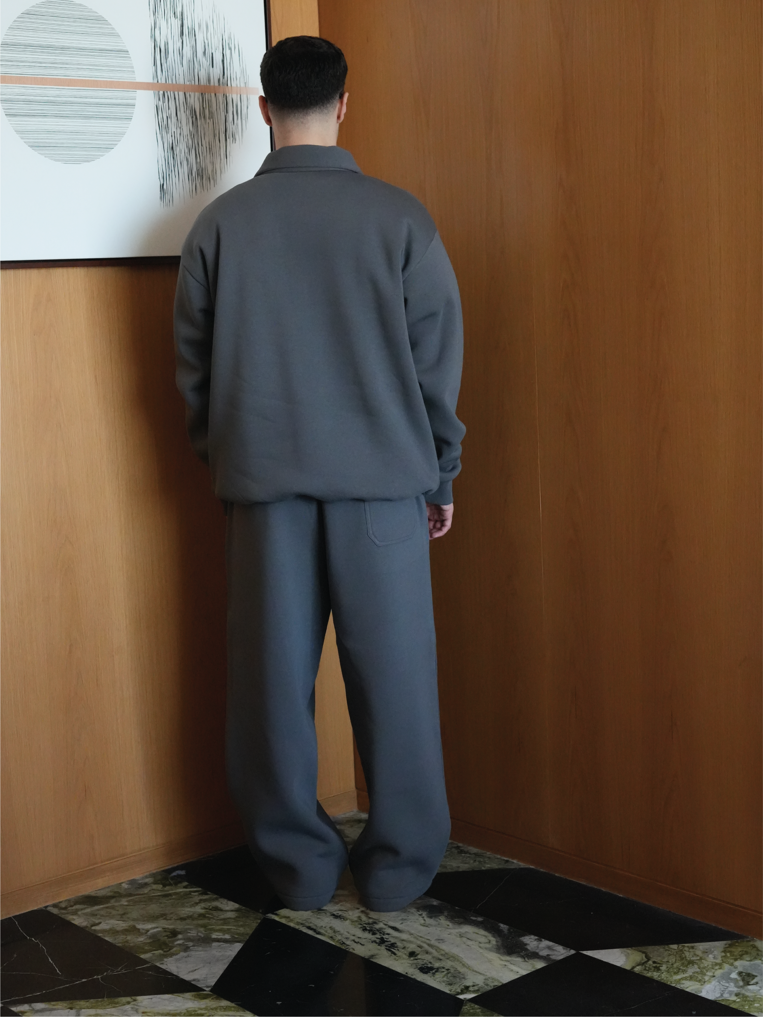 Dark Grey Half Zip Sweatshirt