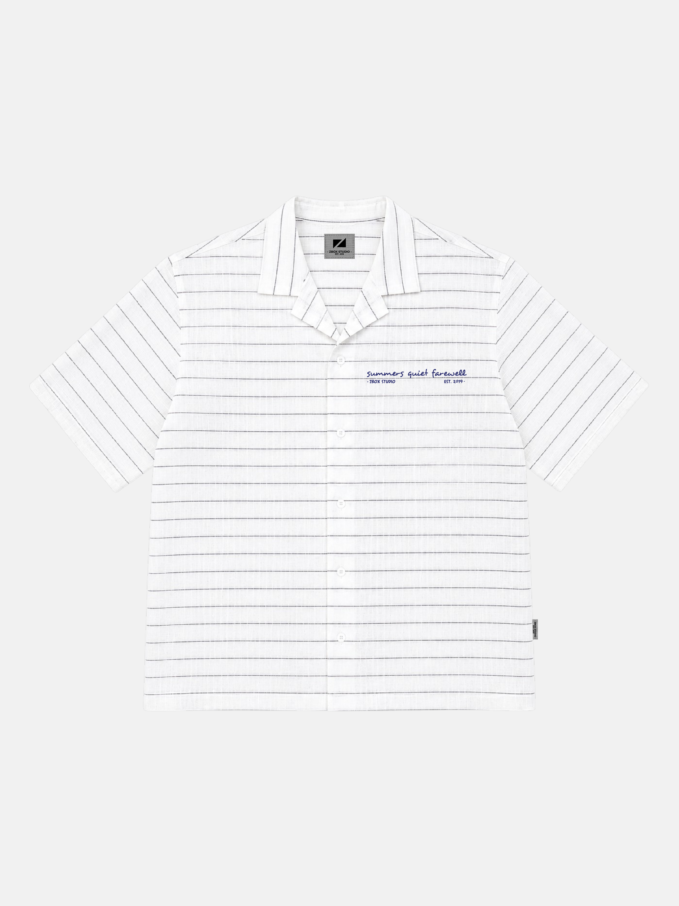 Summer’s Quiet Farewell Linen Camp Collar Shirt