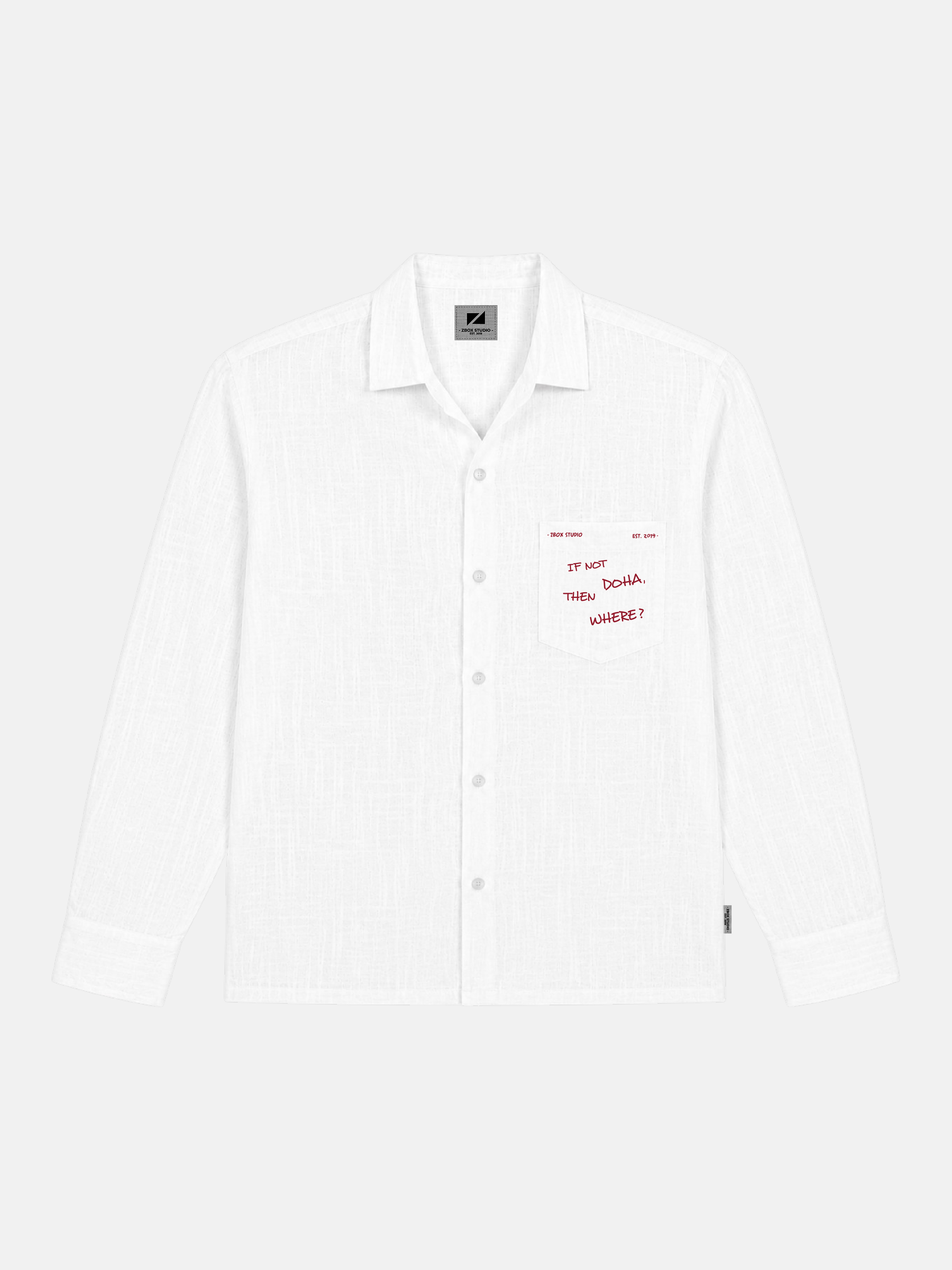 If Not Doha, Then Where? Linen Long Sleeve Shirt