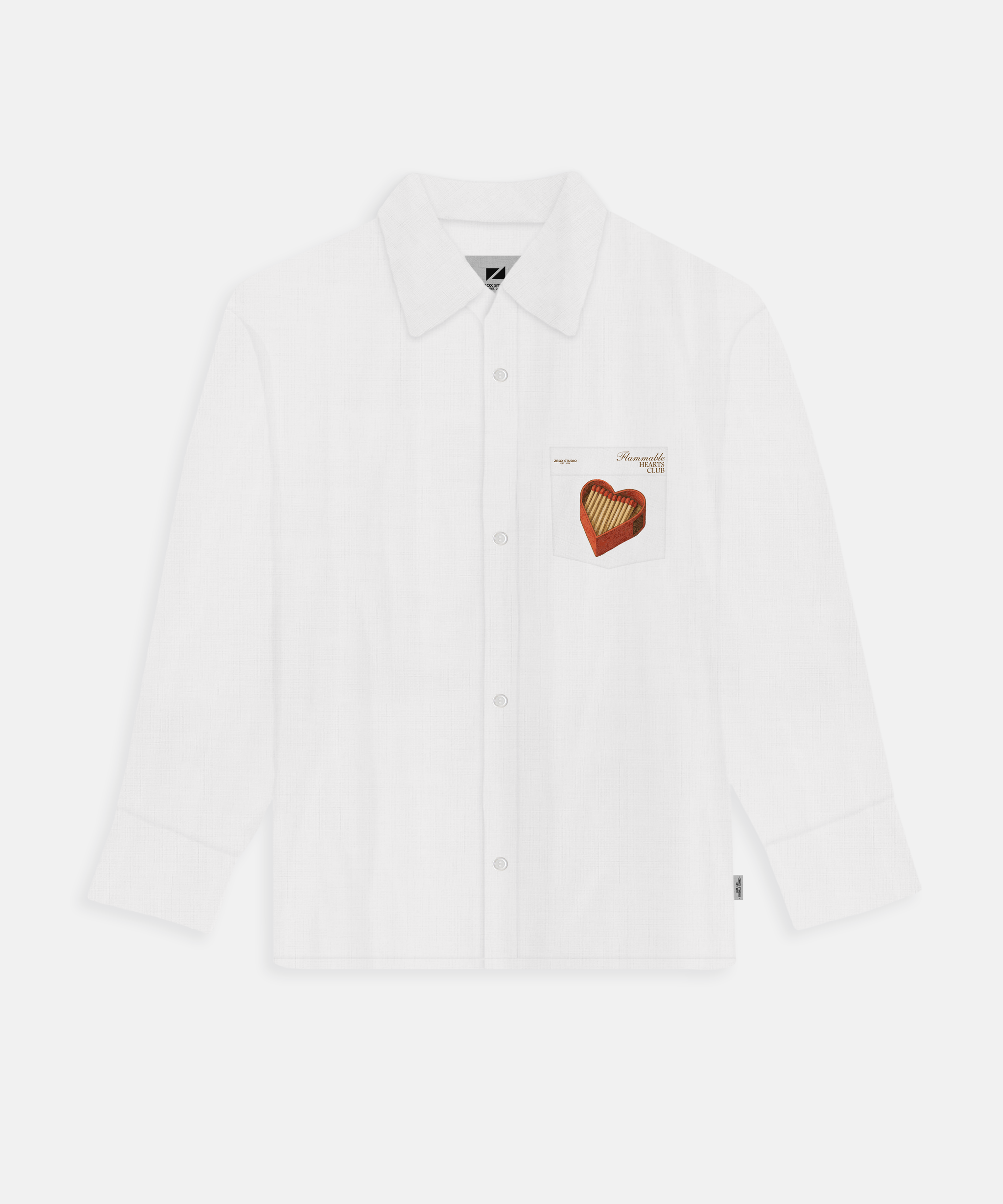 Flammable Hearts Club Linen Shirt – Unisex Summer Style | Zbox Studio