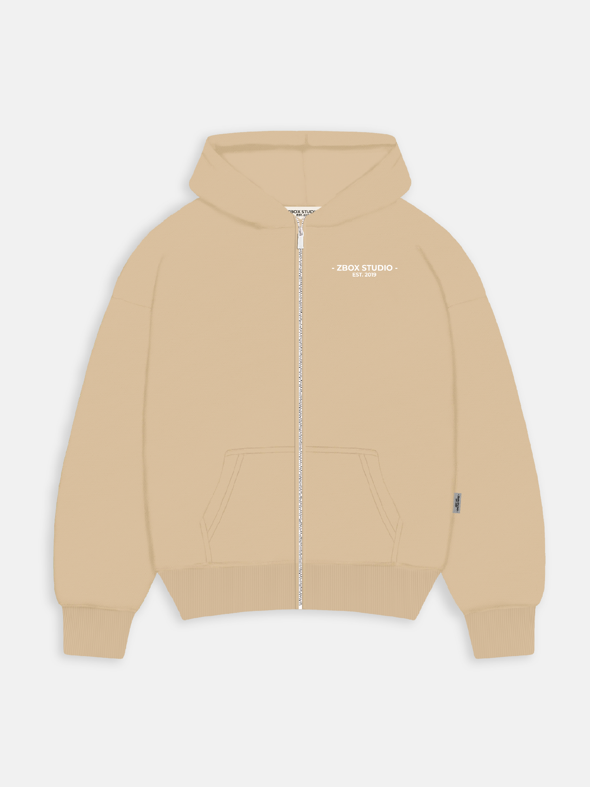 Beige Zip Hoodie | After Hours - Loungewear Collection