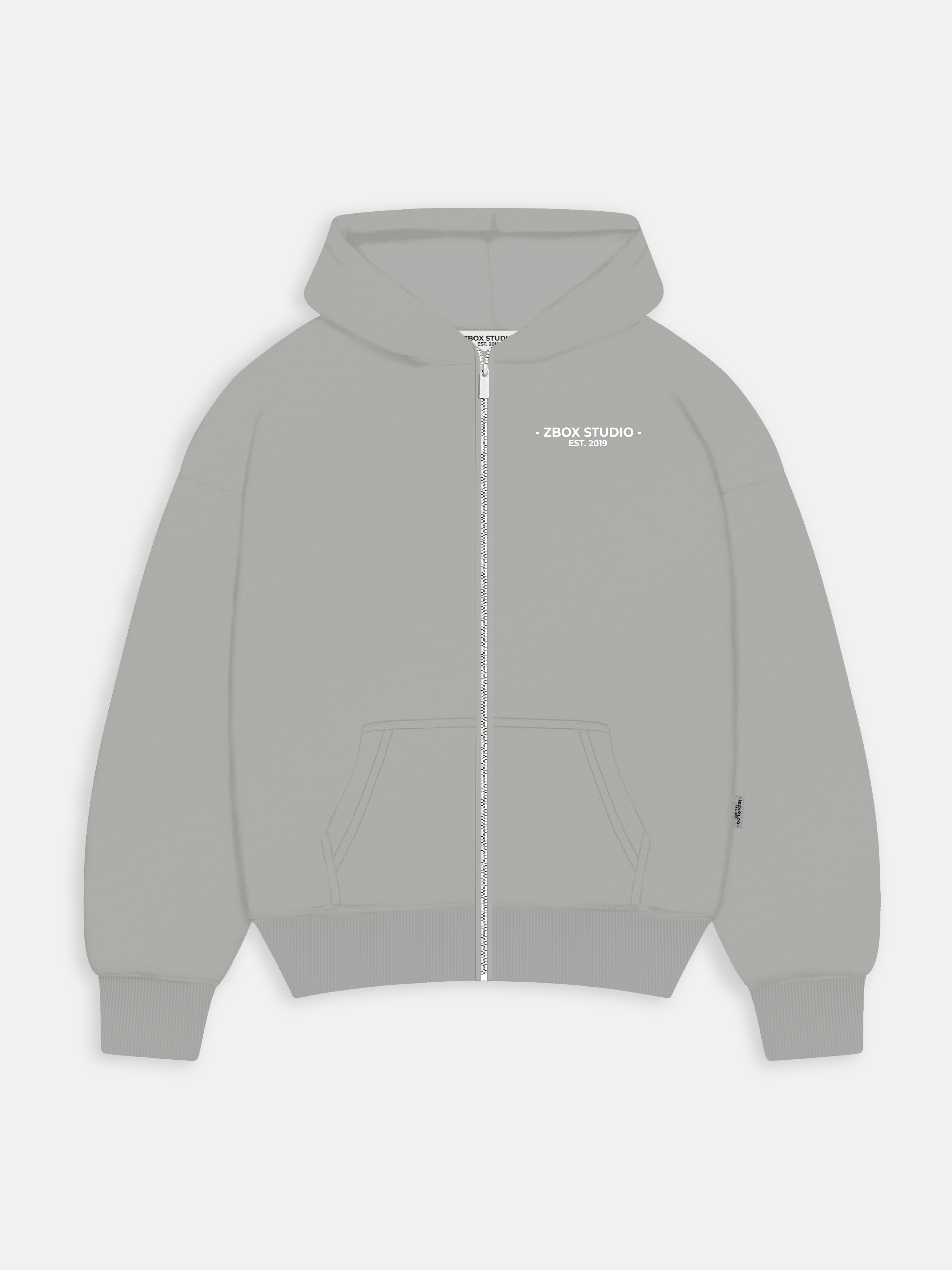 Light Grey Zip Hoodie