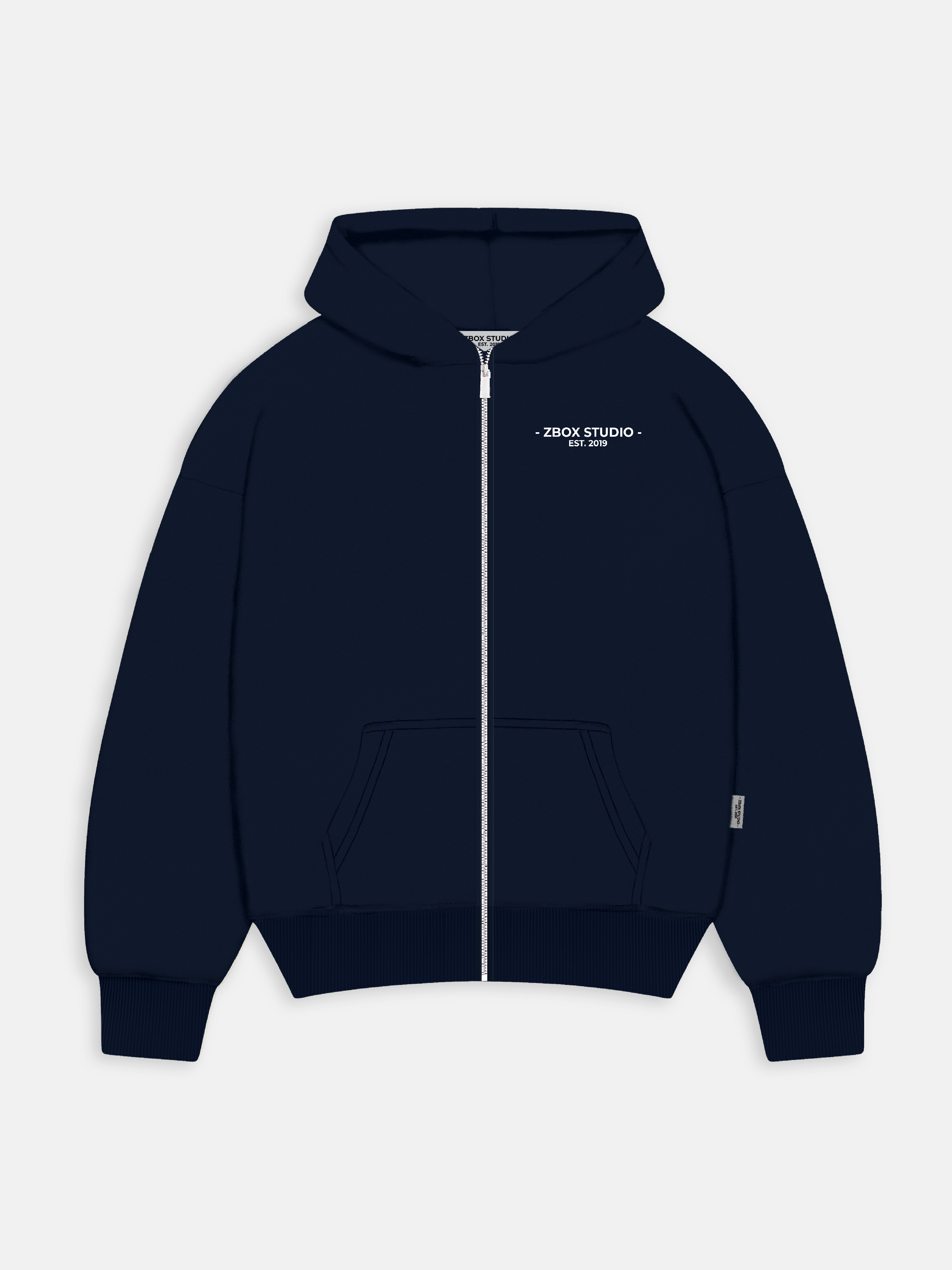 Navy Blue Zip Hoodie