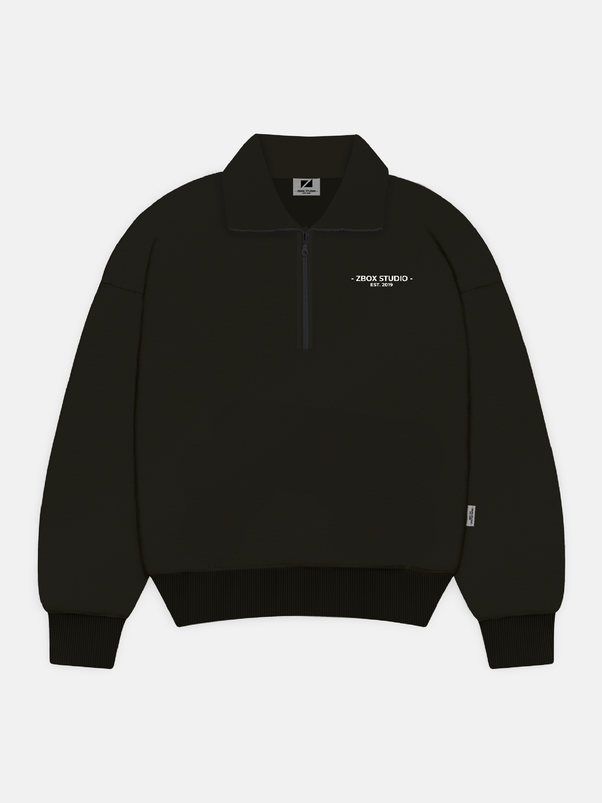 Black Half Zip Sweatshirt | After Hours - Loungewear Collection
