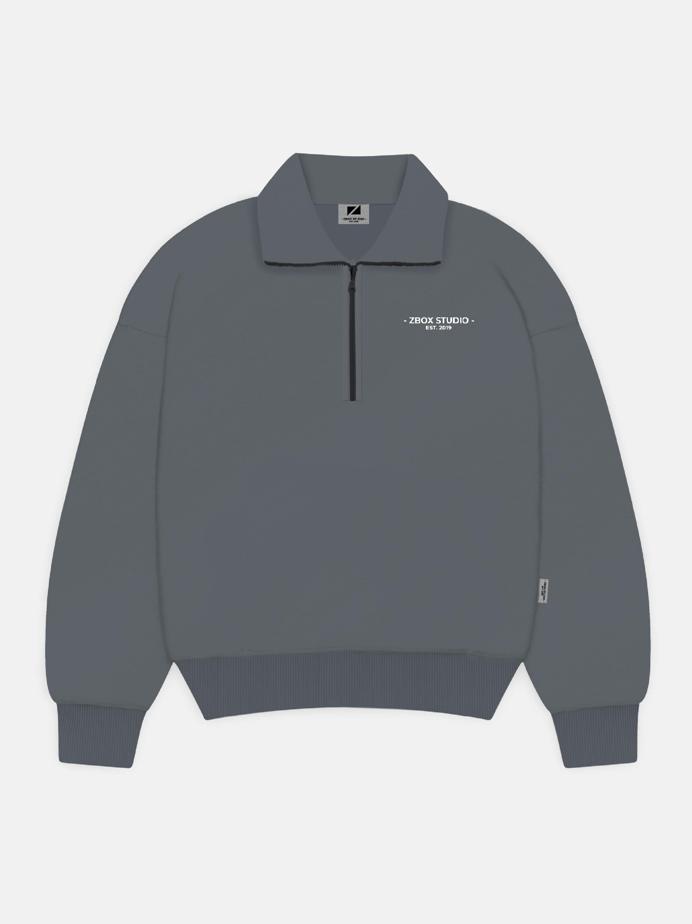 Dark Grey Half Zip Sweatshirt