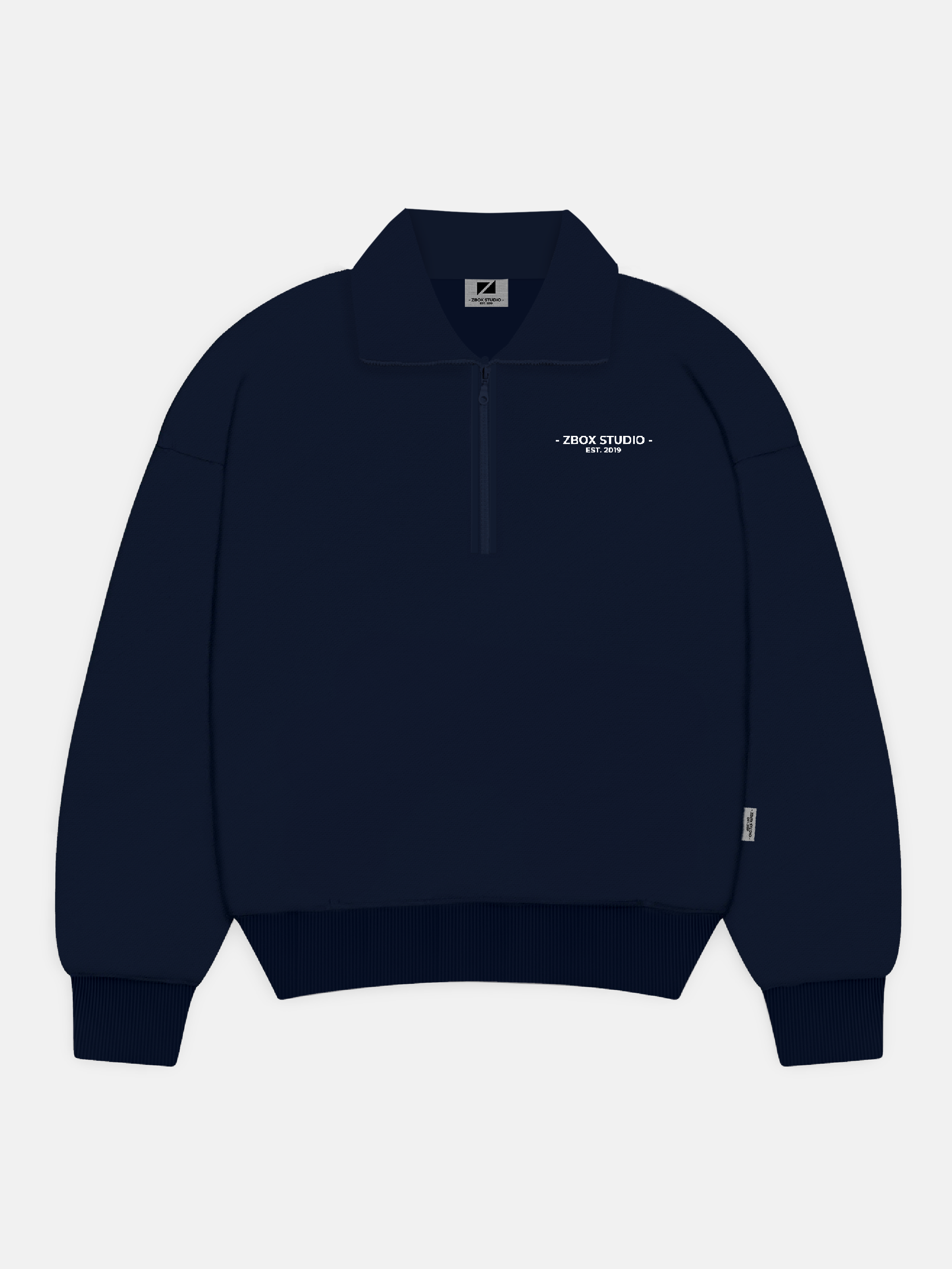 Navy Blue Half Zip Sweatshirt