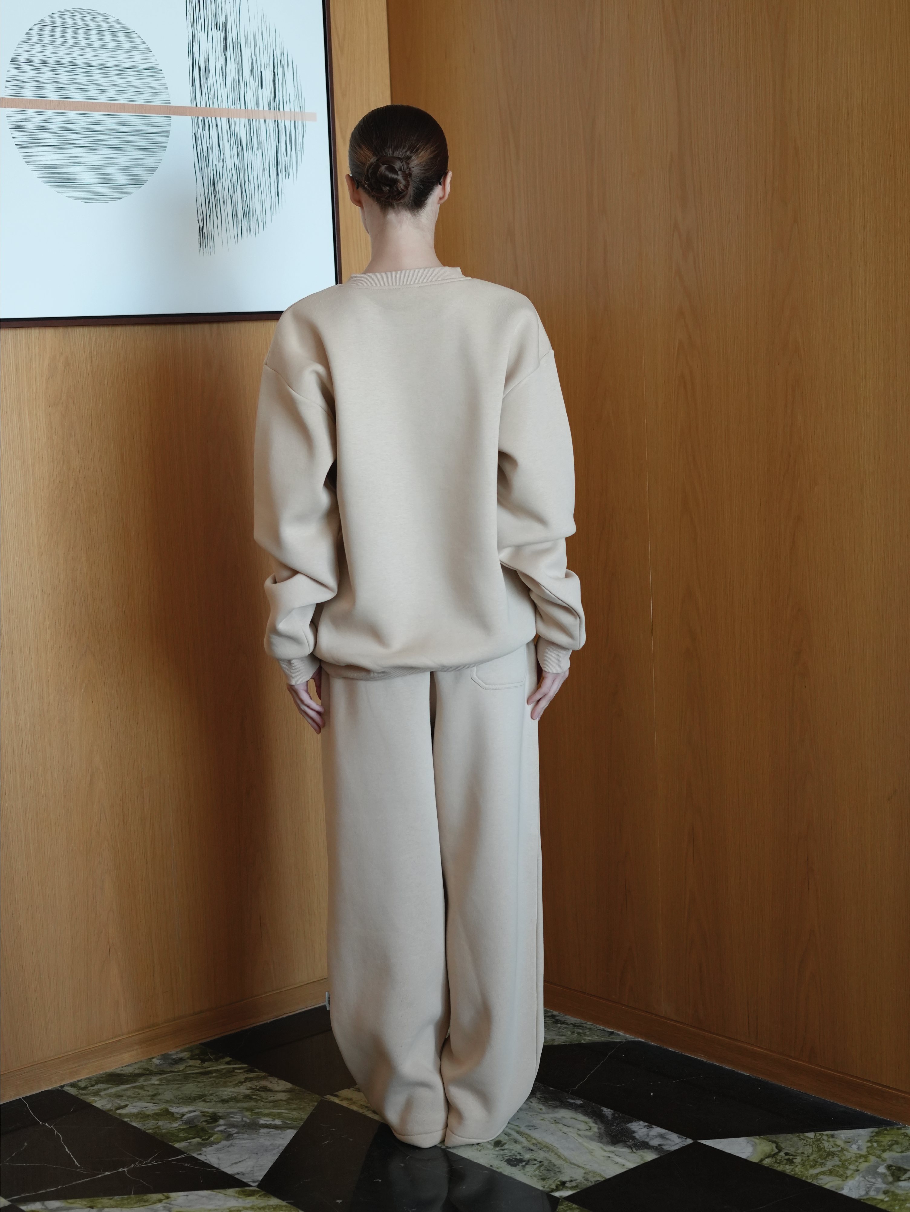 Beige Daily Sweatshirt