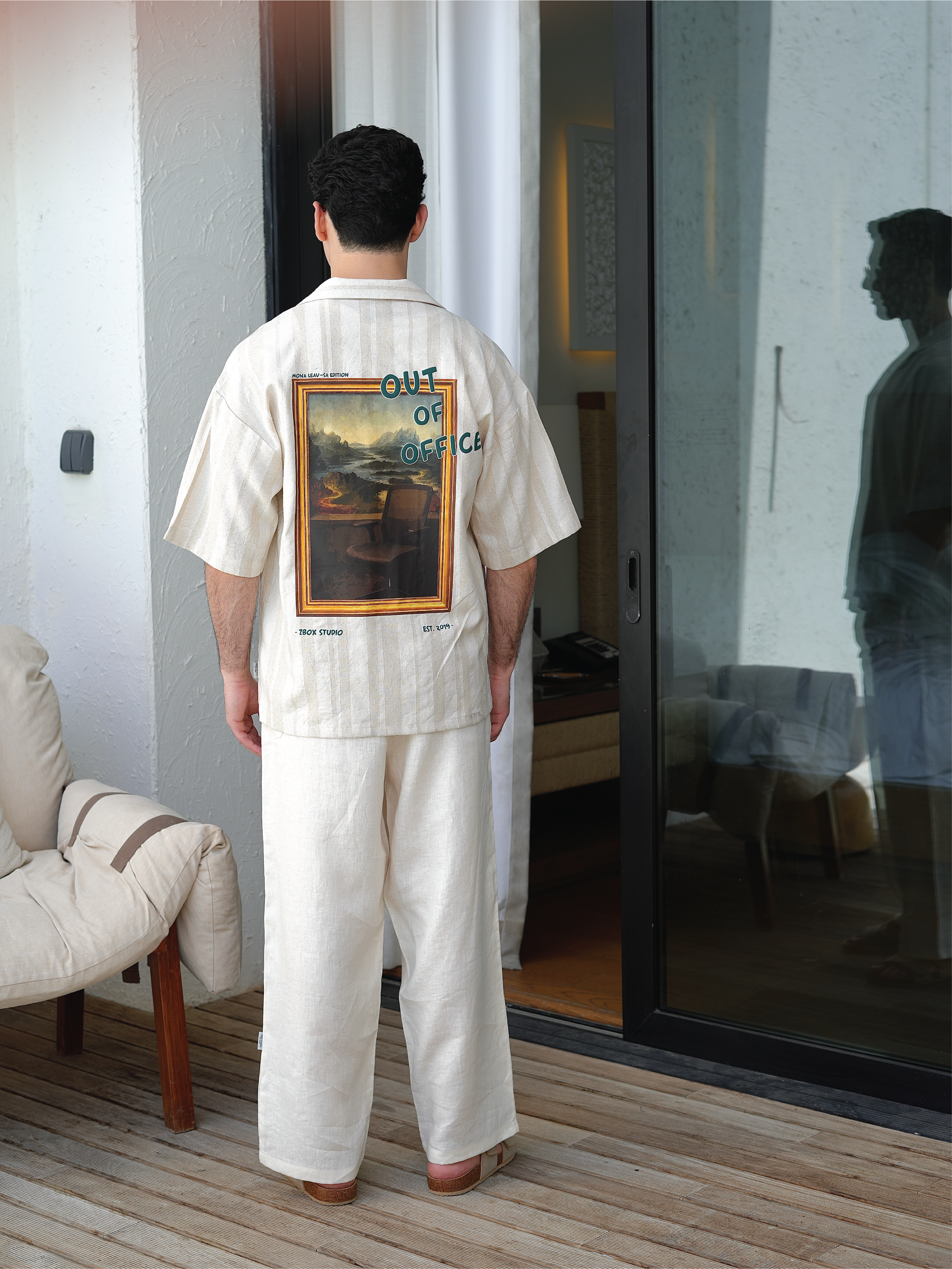 Mona Leav-sa Edition Linen Camp Collar Shirt