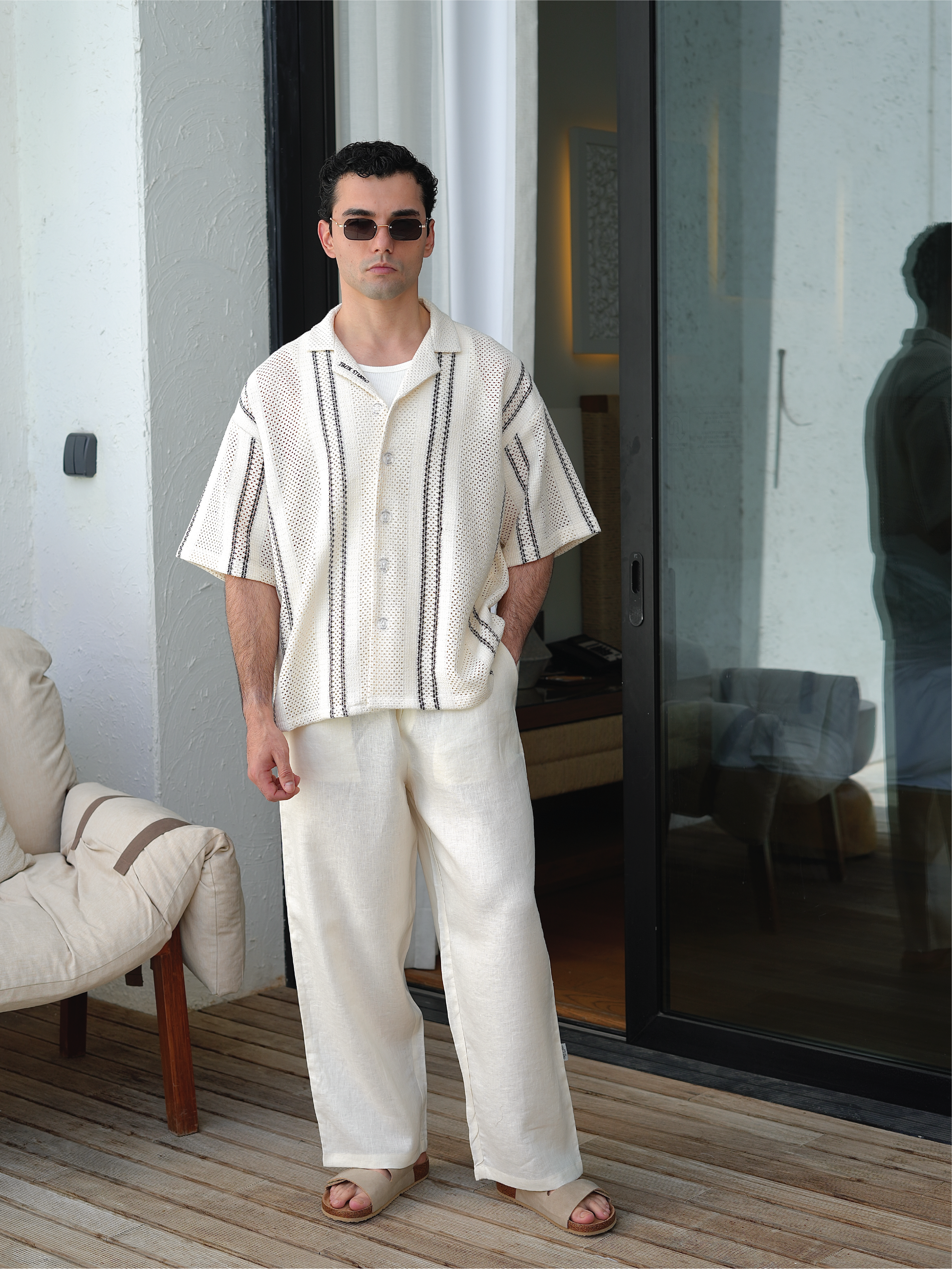 Resort Linen Trousers – Creamy