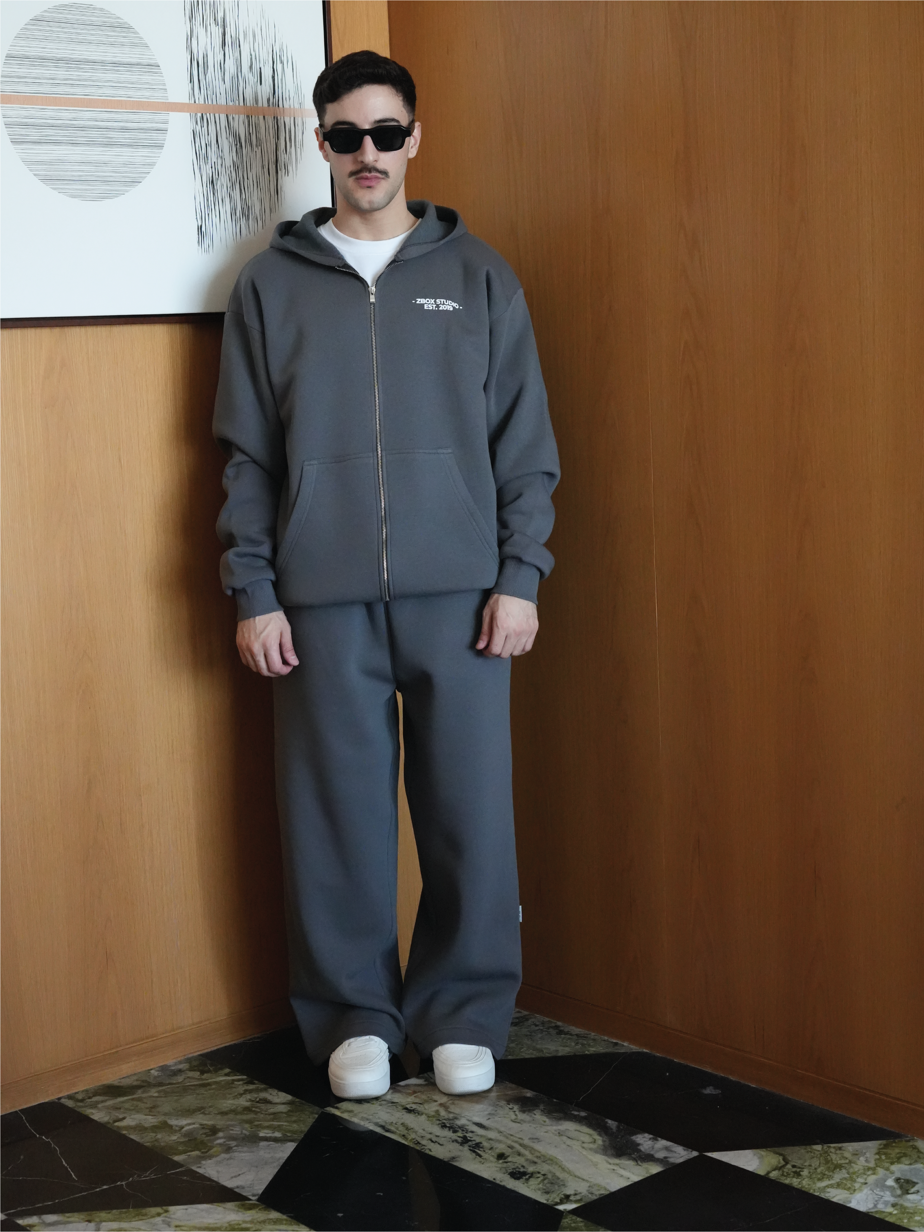 Dark Grey Zip Hoodie