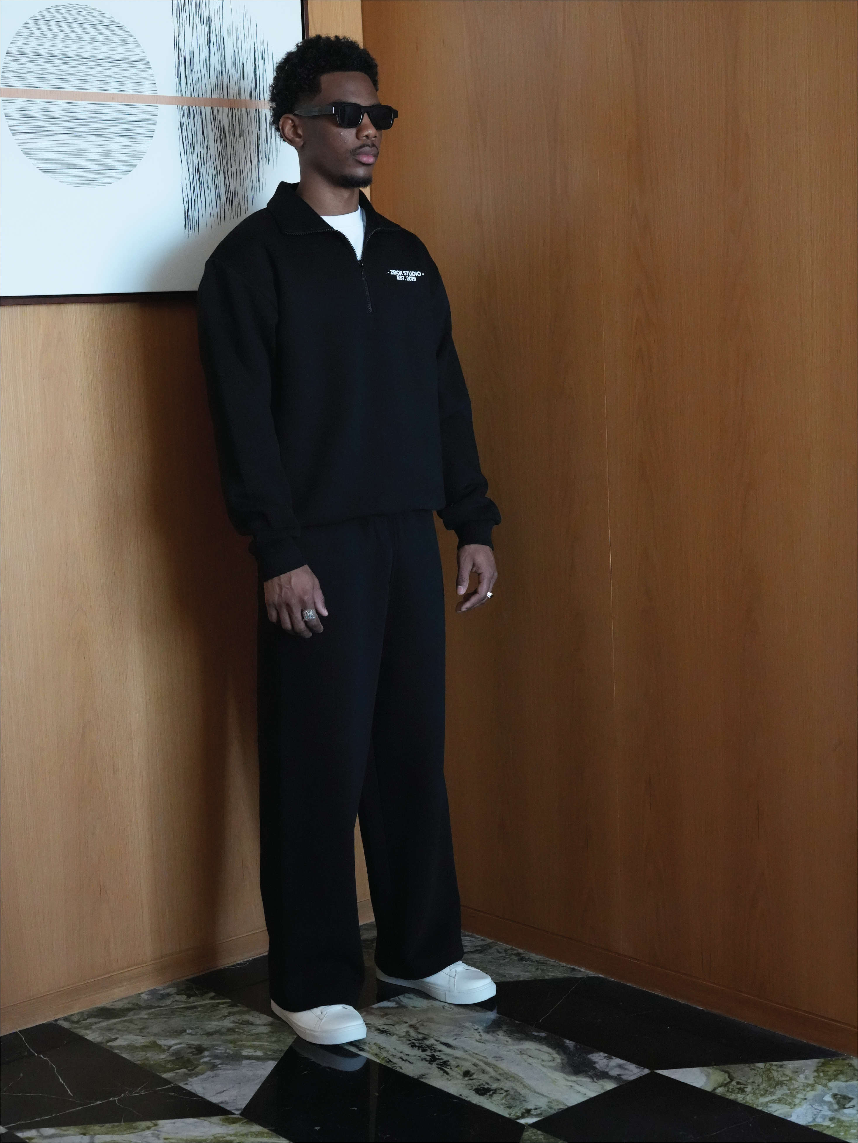 Black Half Zip Sweatshirt