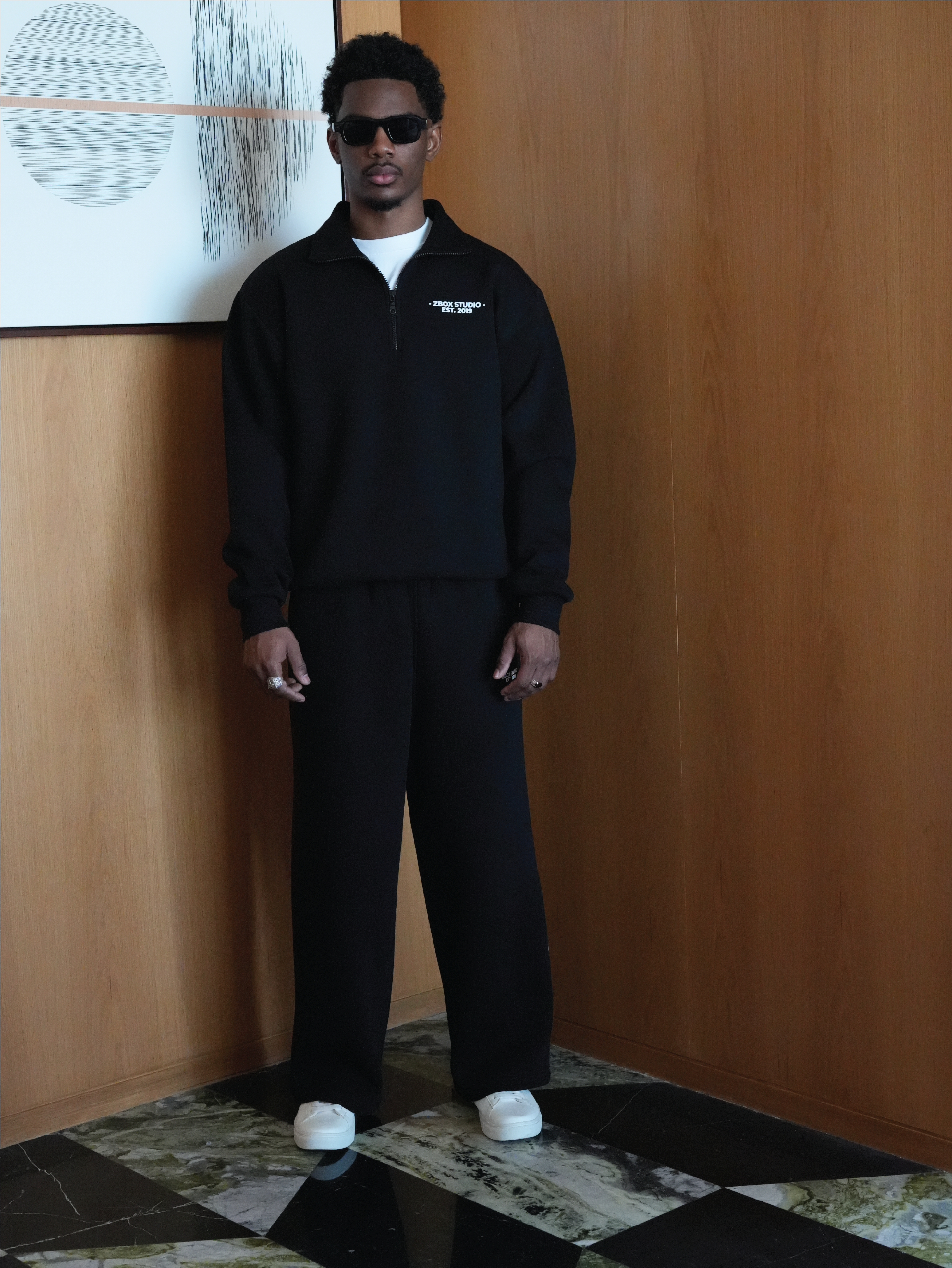 Black Half Zip Sweatshirt