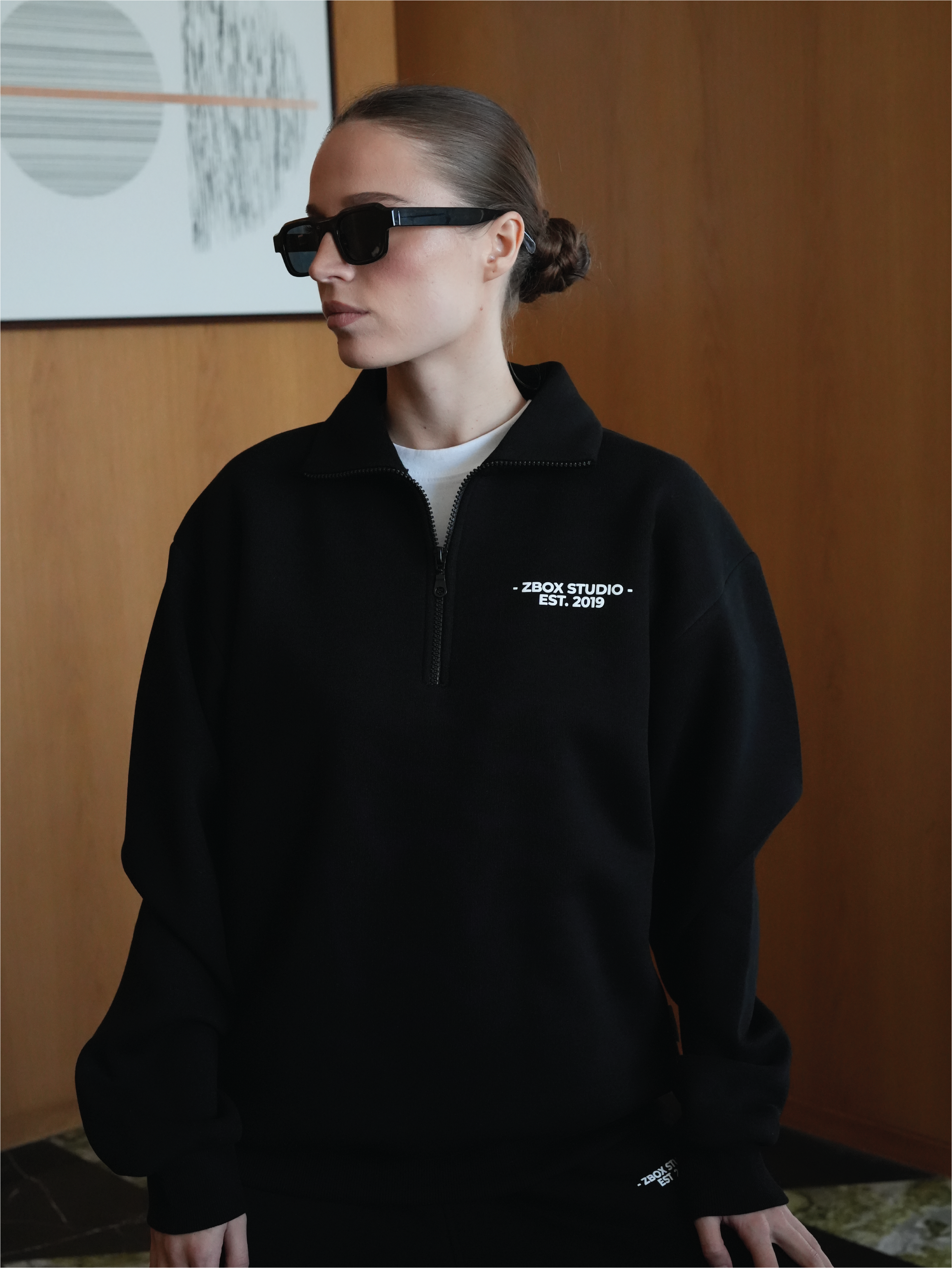 Black Half Zip Sweatshirt