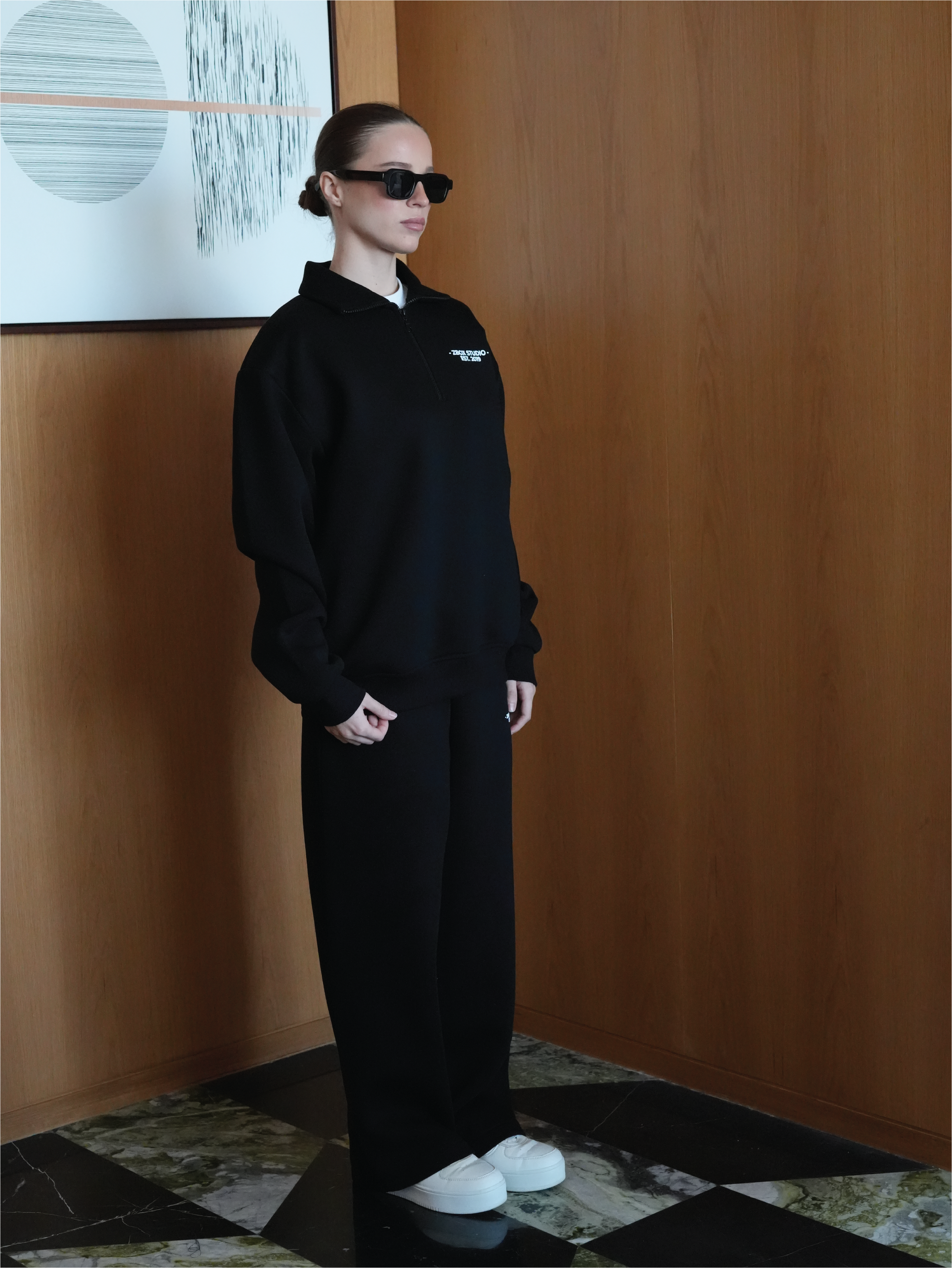 Black Half Zip Sweatshirt