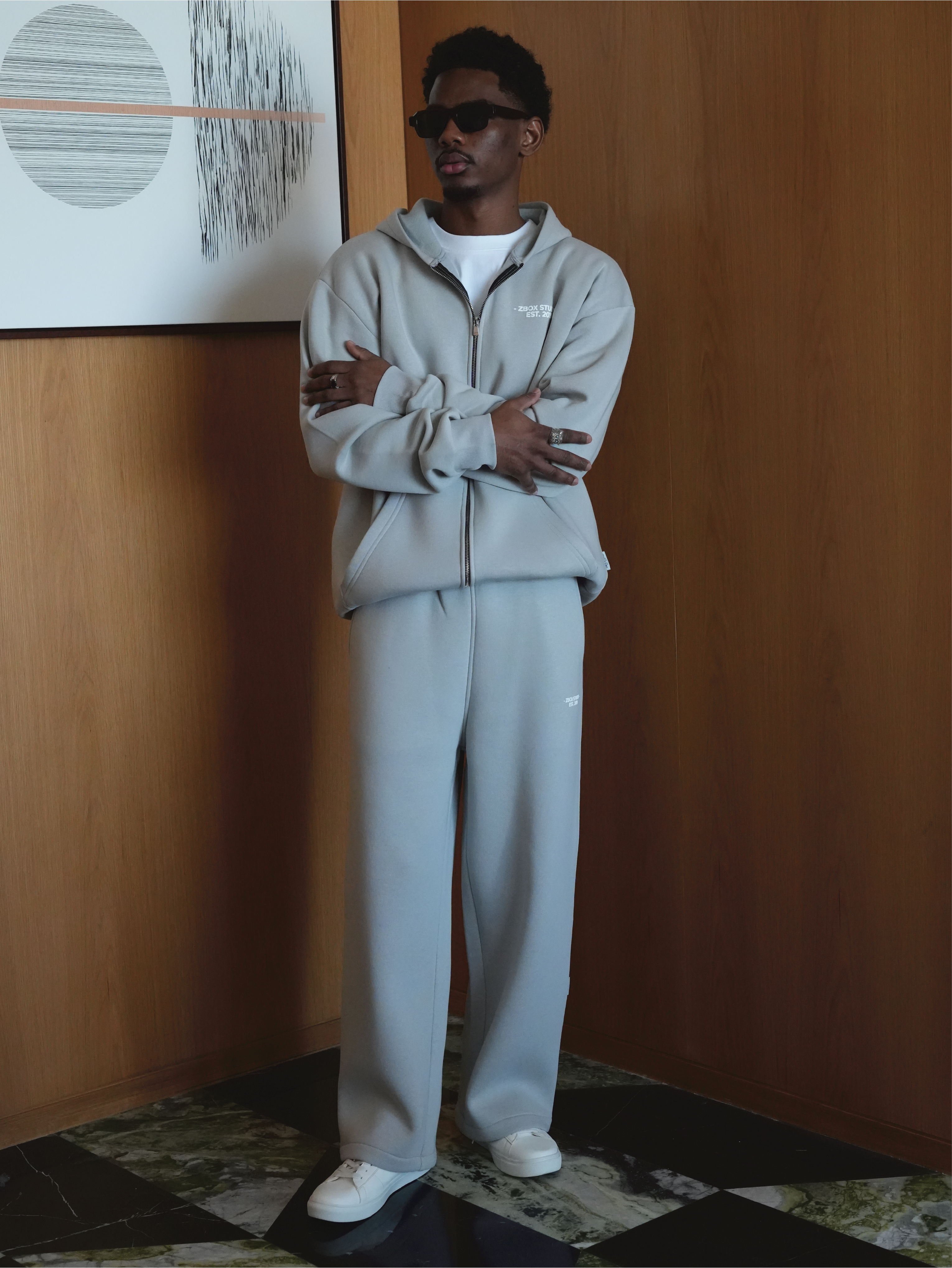 Light Grey Zip Hoodie