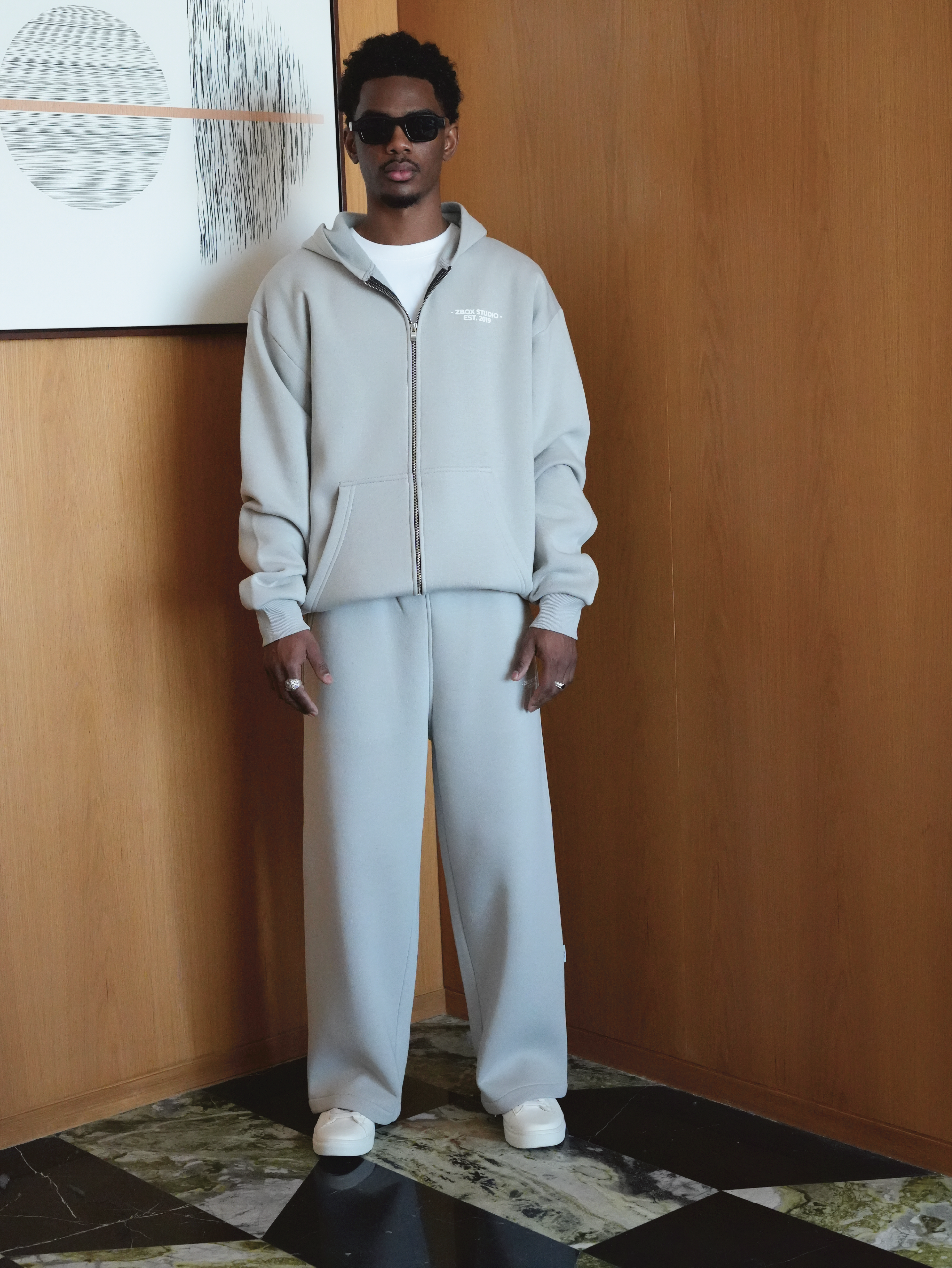 Light Grey Zip Hoodie