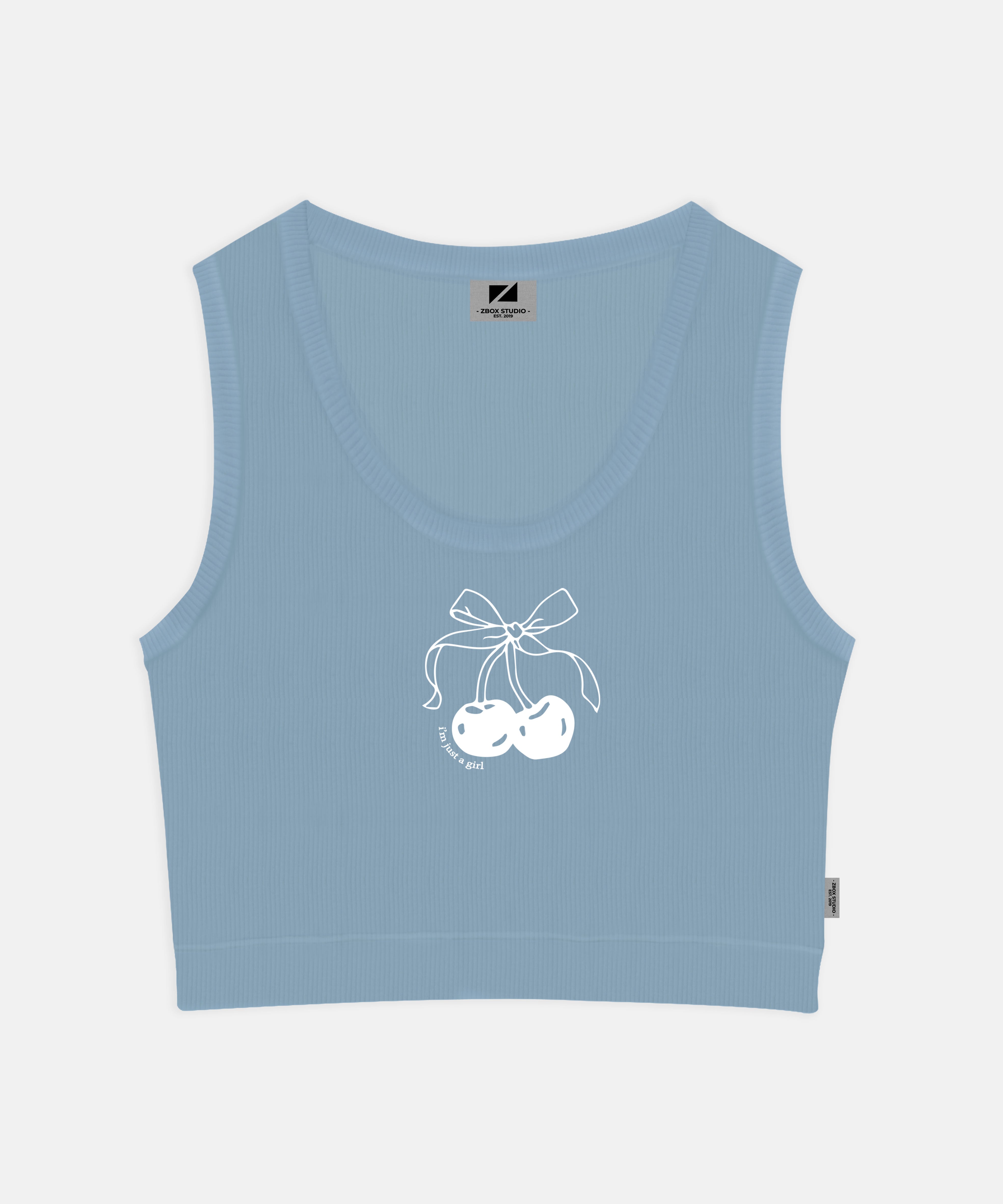 Cherry Bow Cropped Tank Top