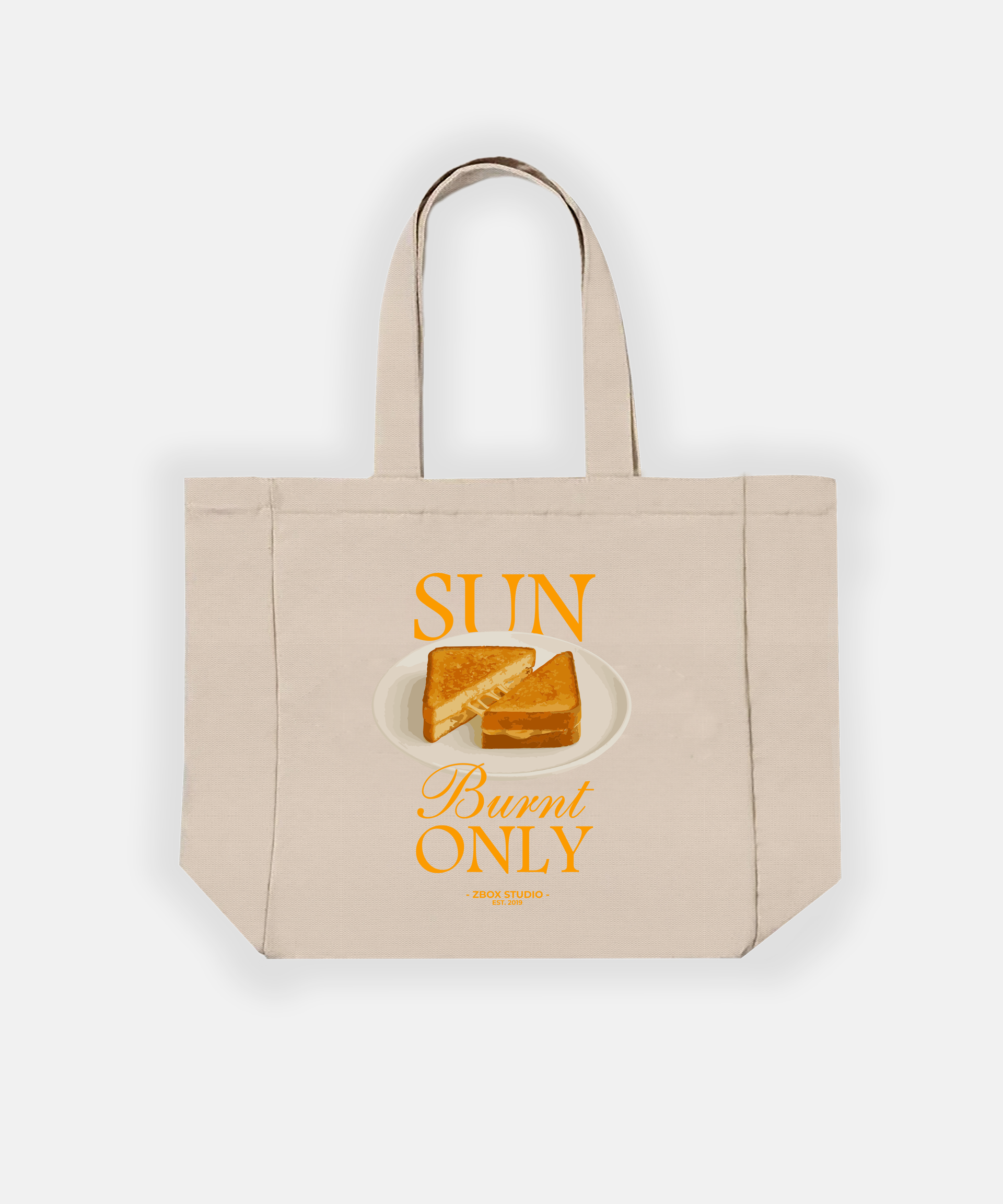 Sun Burnt Only Tote Bag – Canvas Everyday Tote | Zbox Studio