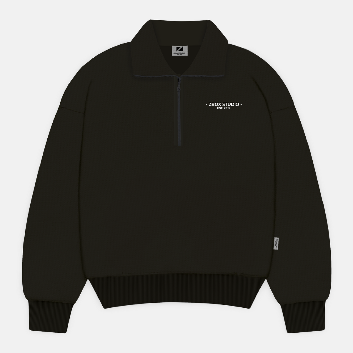 Black Half Zip Sweatshirt | After Hours - Loungewear Collection