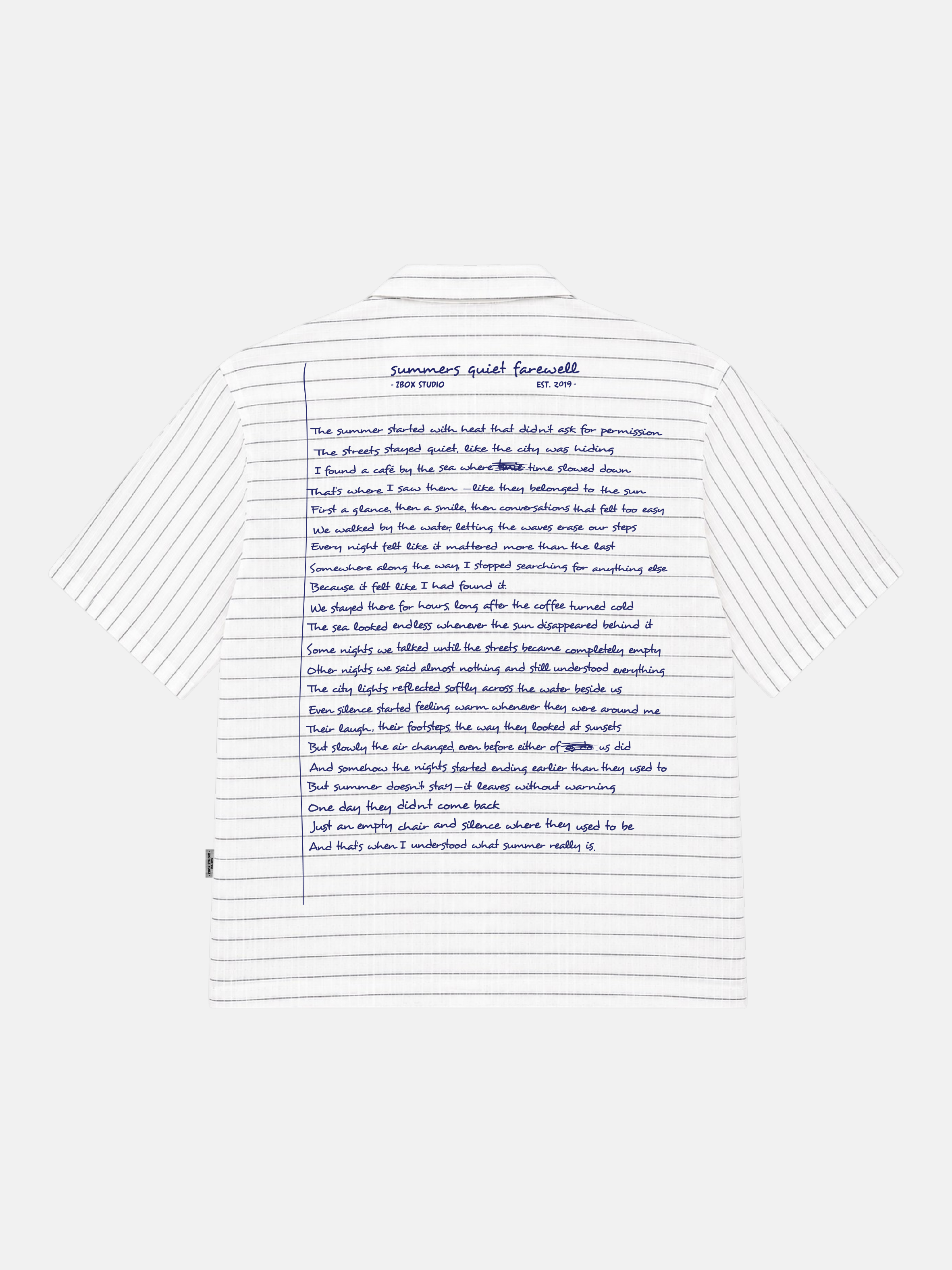 Summer’s Quiet Farewell Linen Camp Collar Shirt