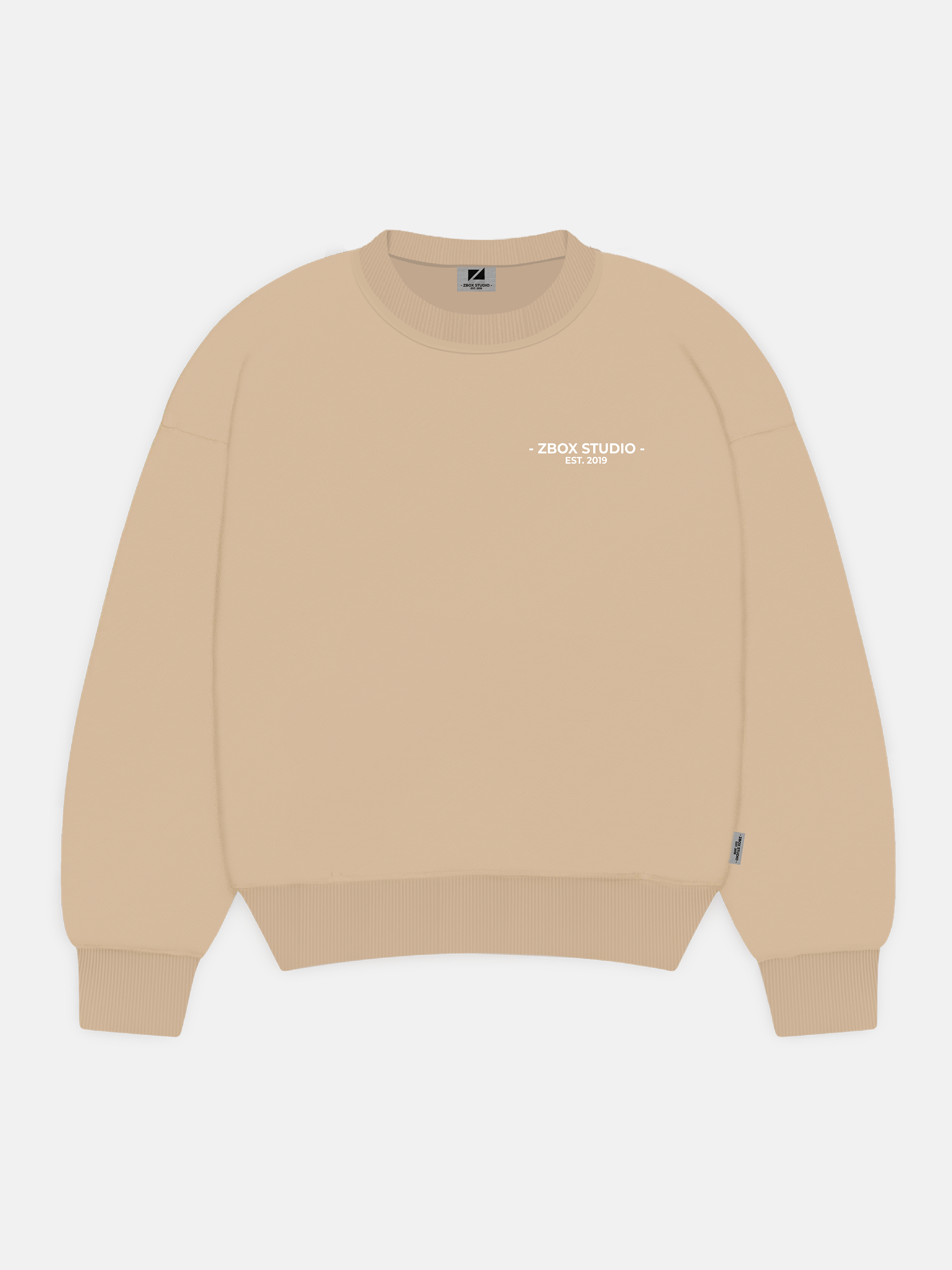 Beige Daily Sweatshirt